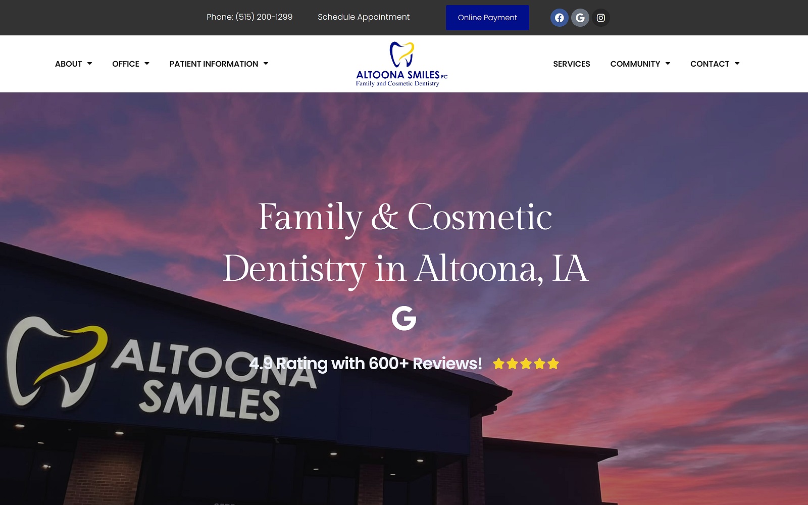 altoonasmiles.com screenshot