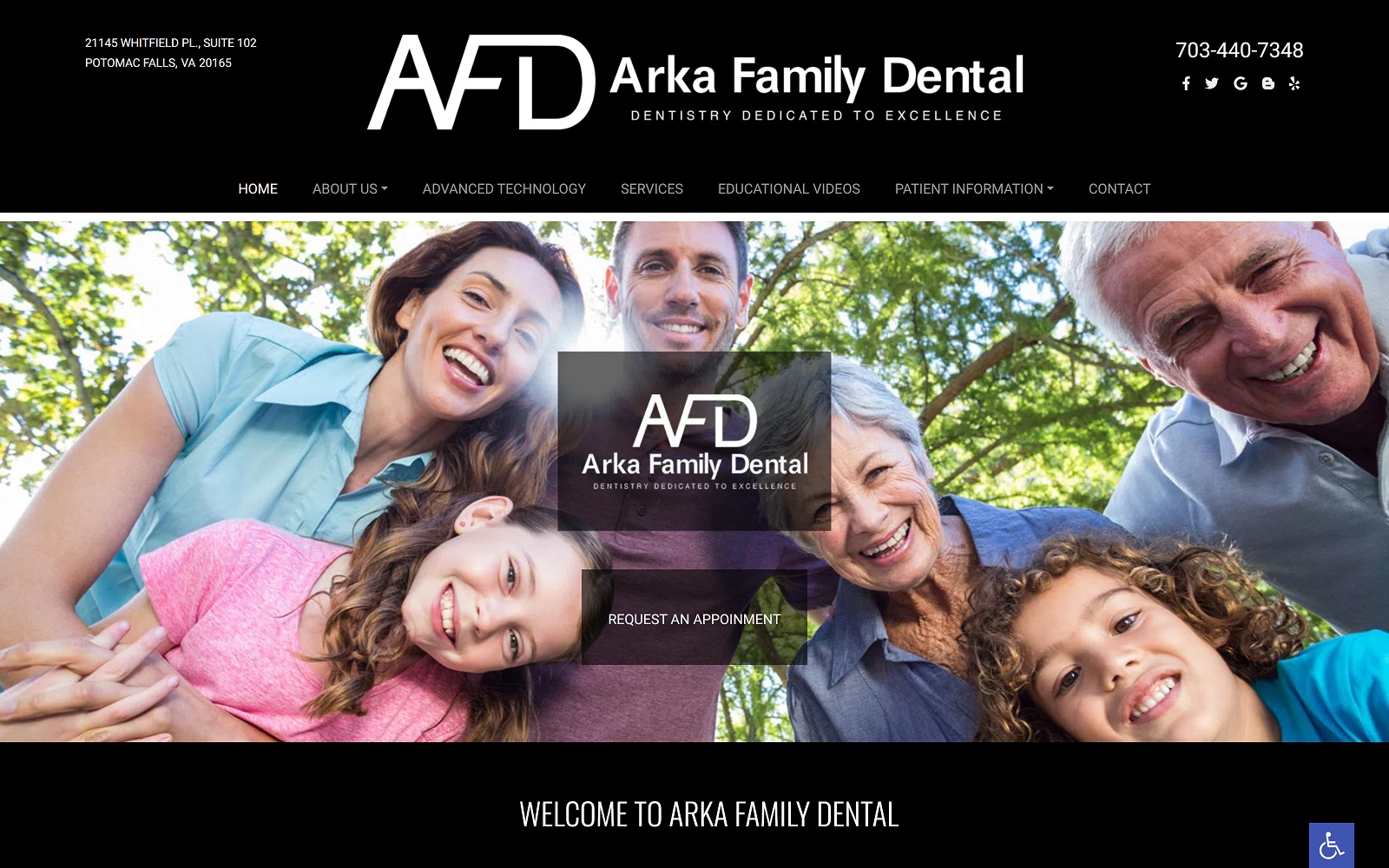 arkafamilydentist.com screenshot