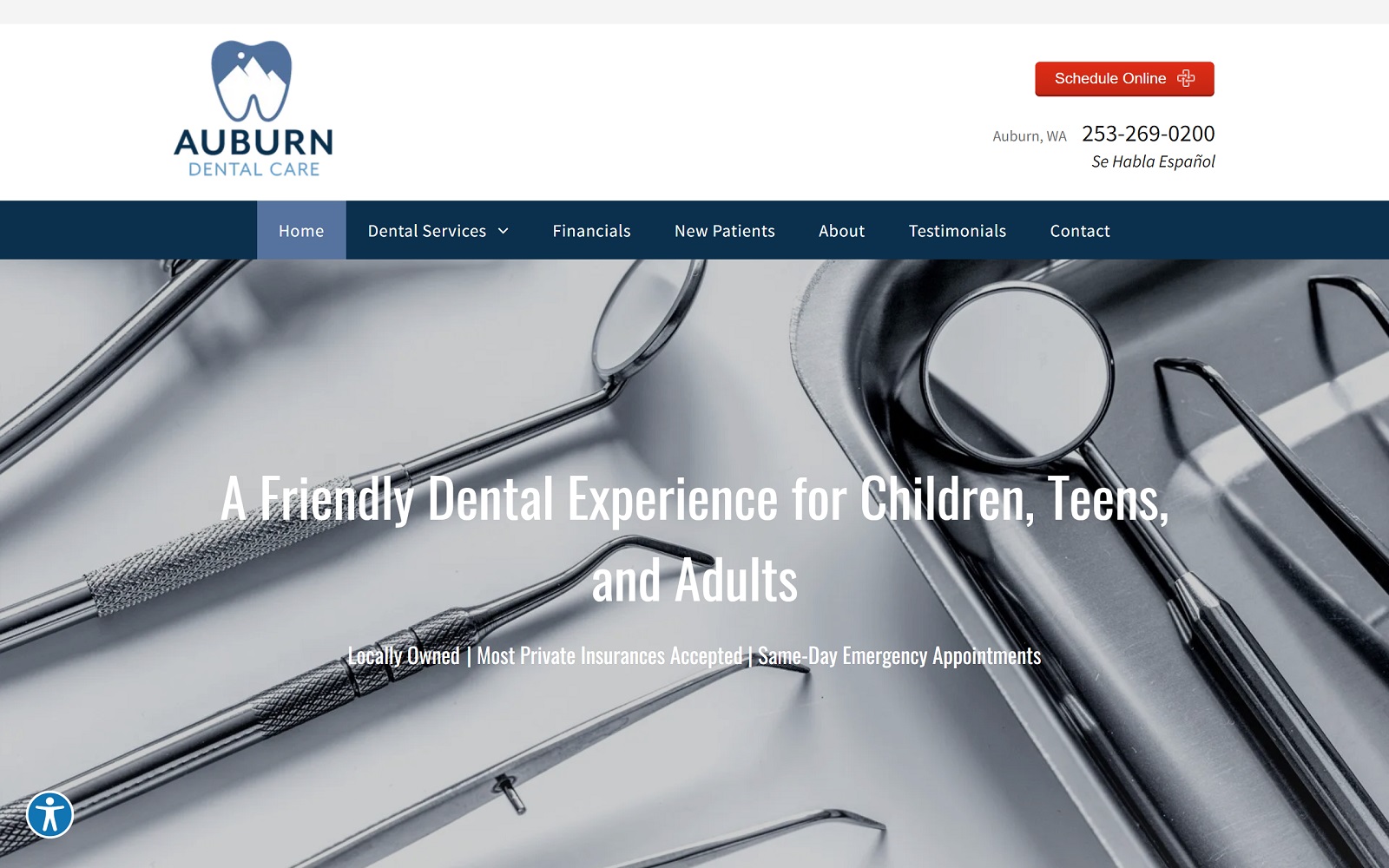 auburnwadental.com screenshot