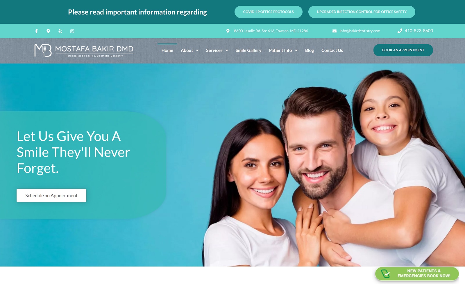 bakirdentistry.com screenshot