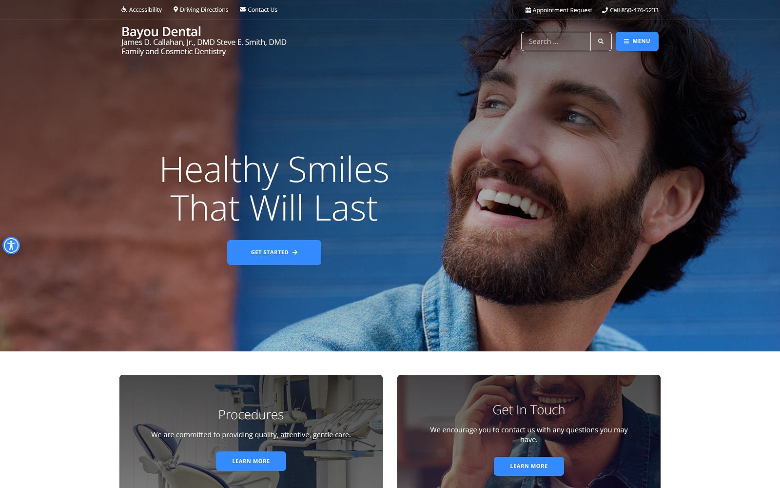 bayoudental.net screenshot