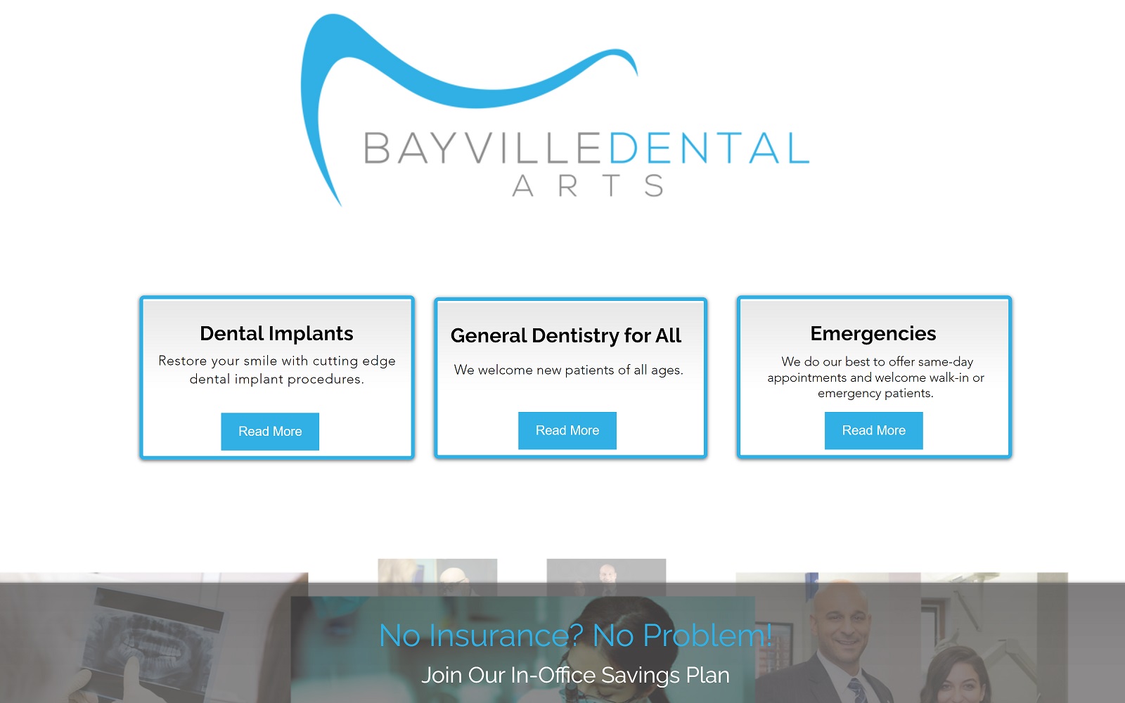 bayvilledentalarts.com screenshot