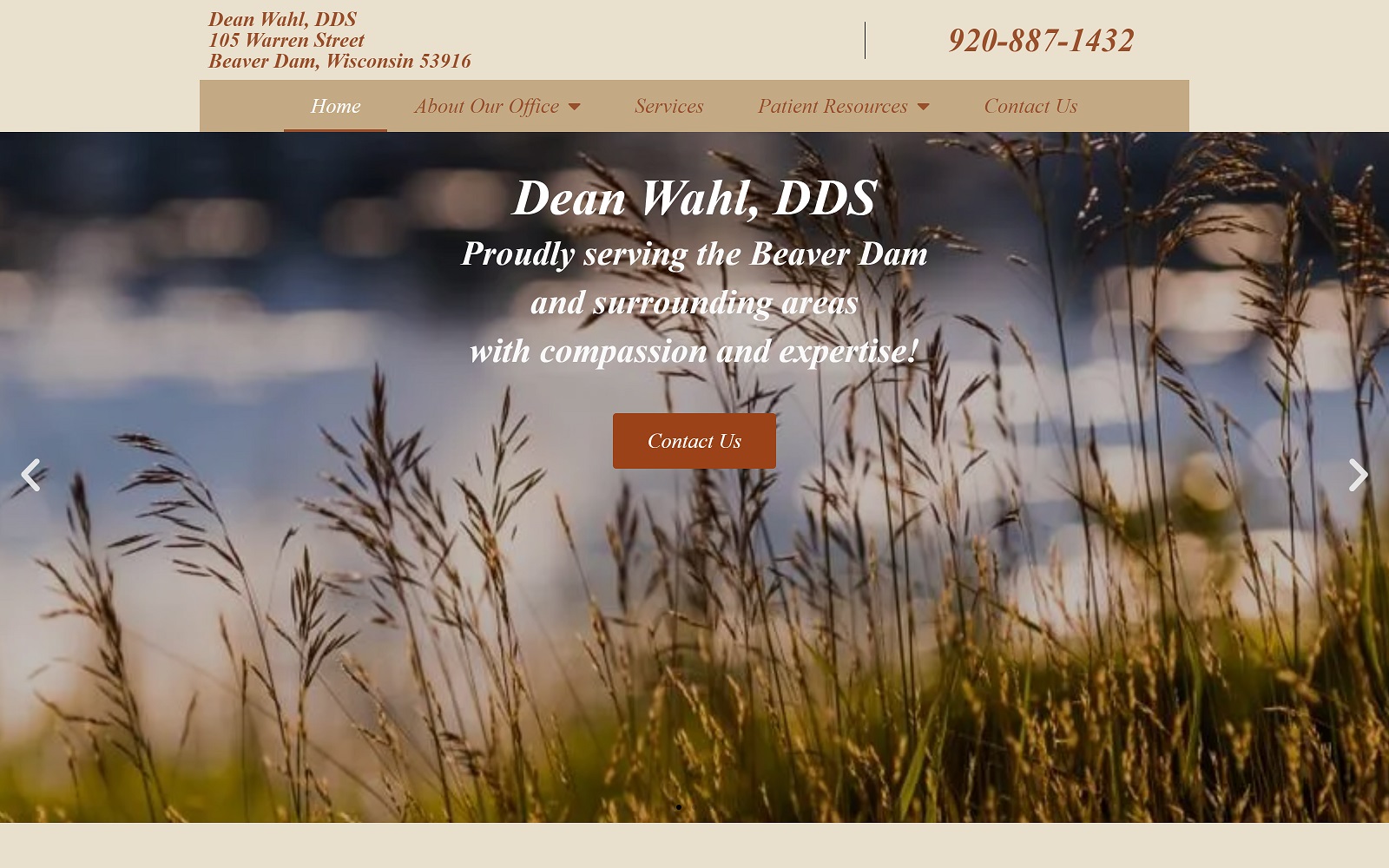 beaverdamdentist.com screenshot
