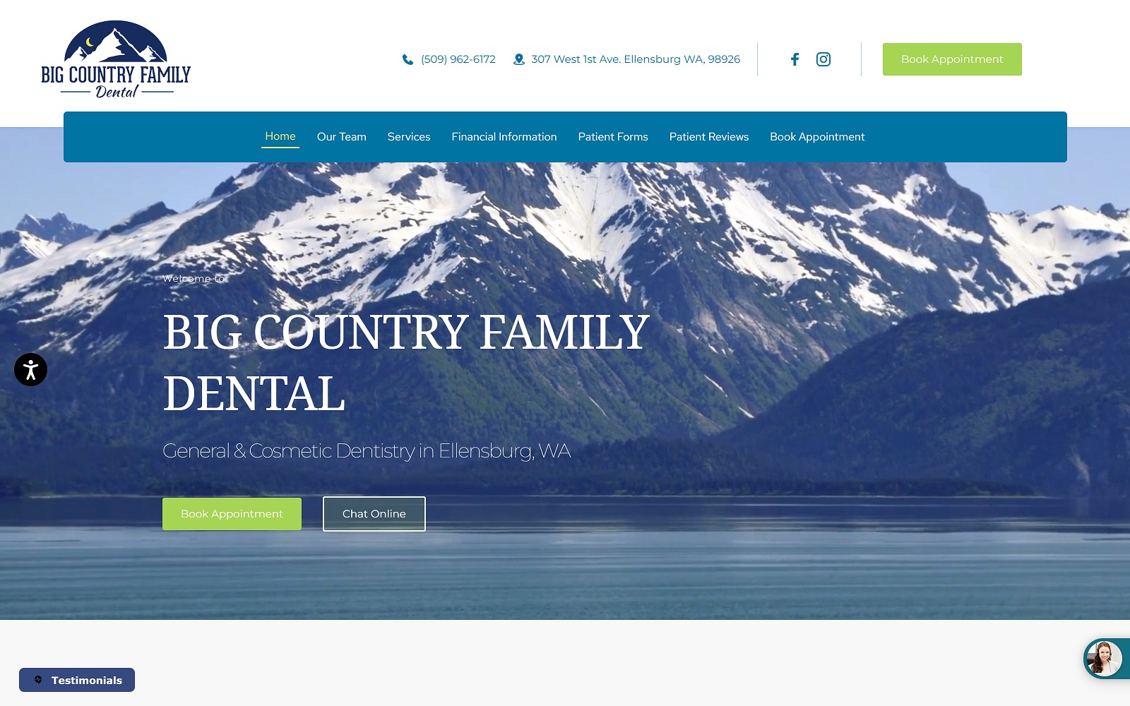 bigcountryfamilydental.com screenshot