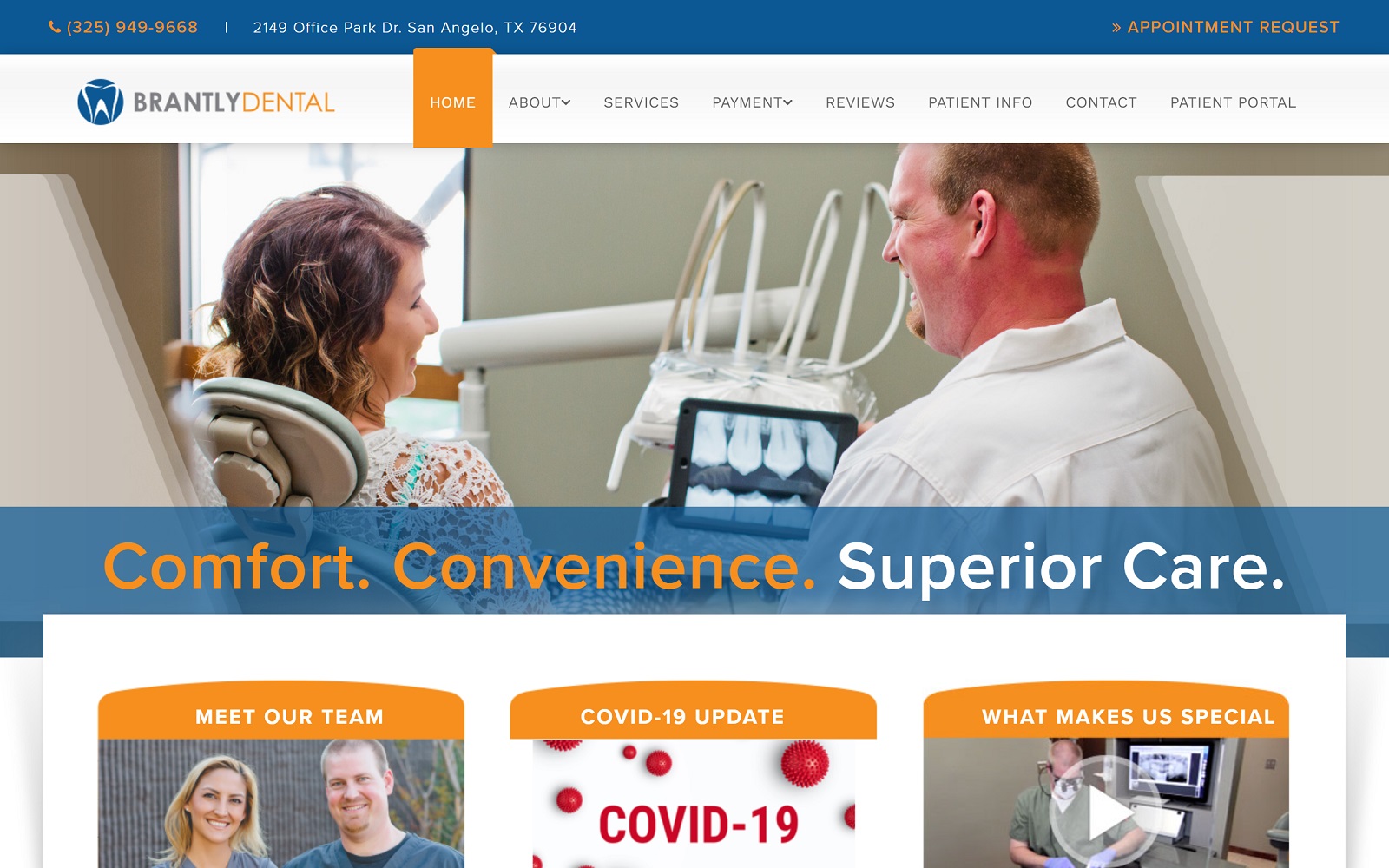 brantlydental.com screenshot