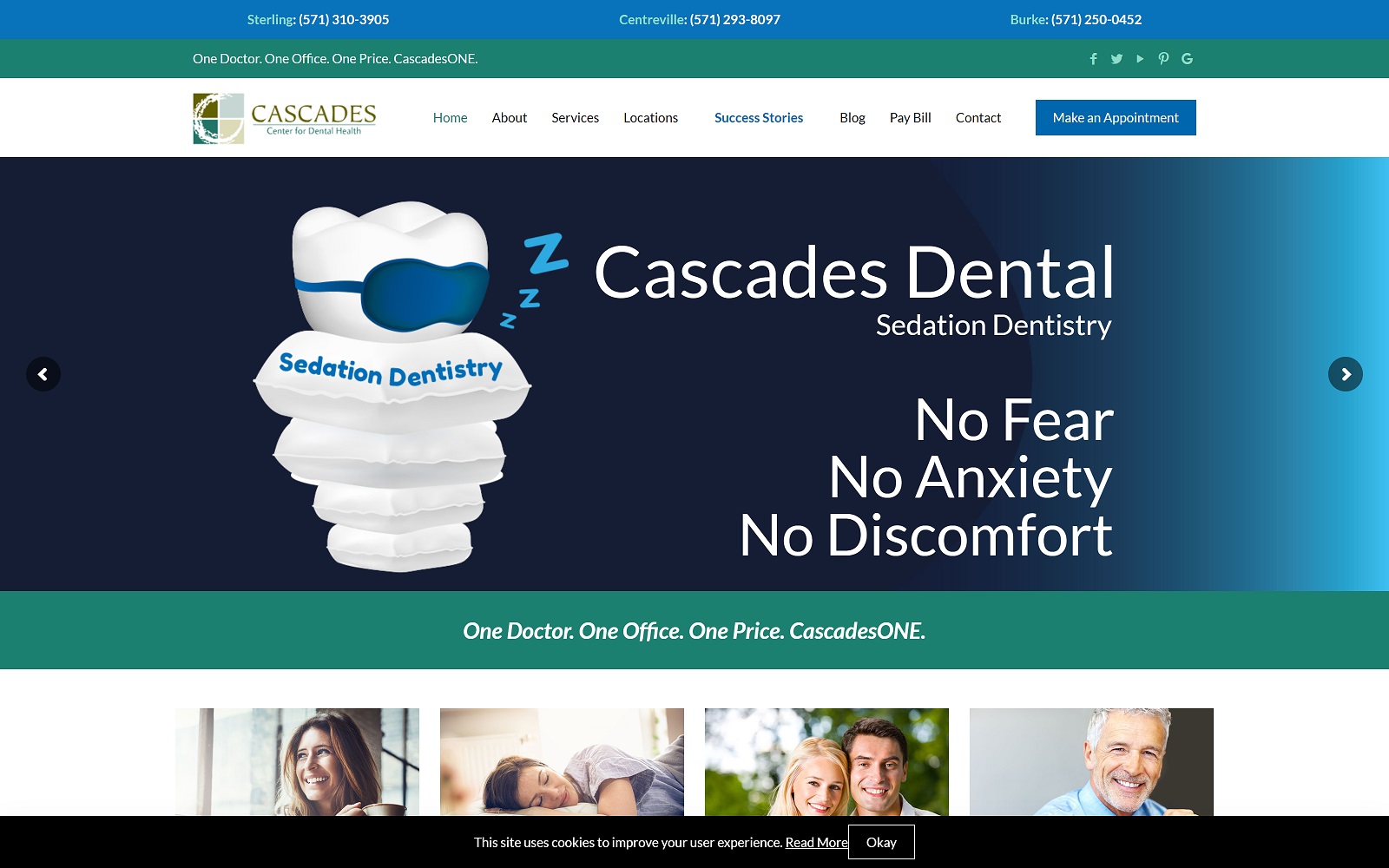 cascadesdental.com screenshot