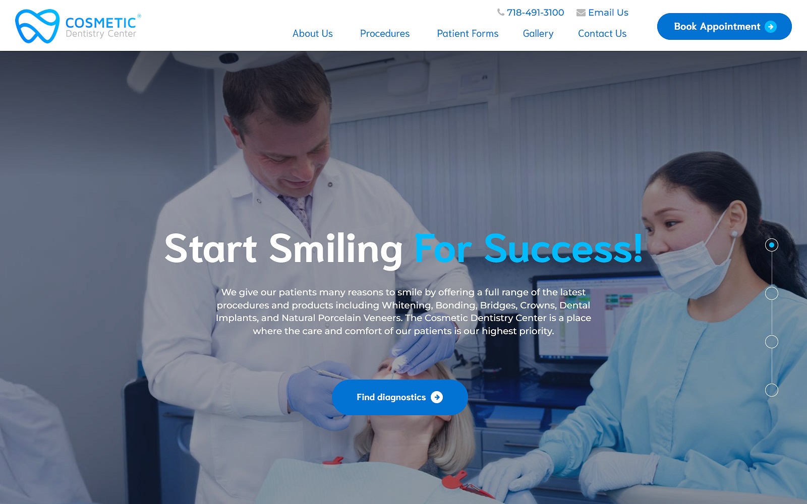 cosmeticdentistrycenter.com screenshot