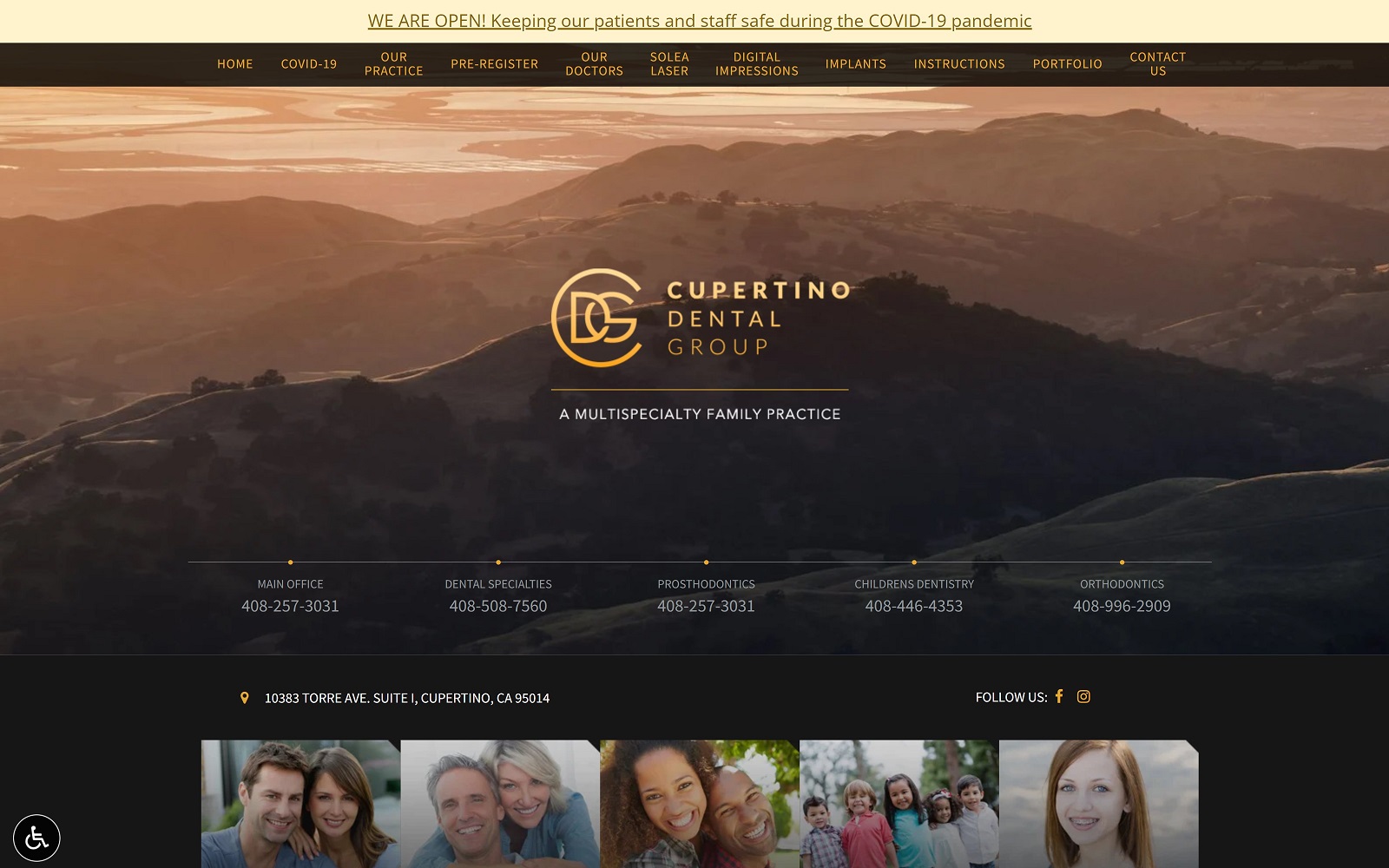 cupertinodentalgroup.com screenshot