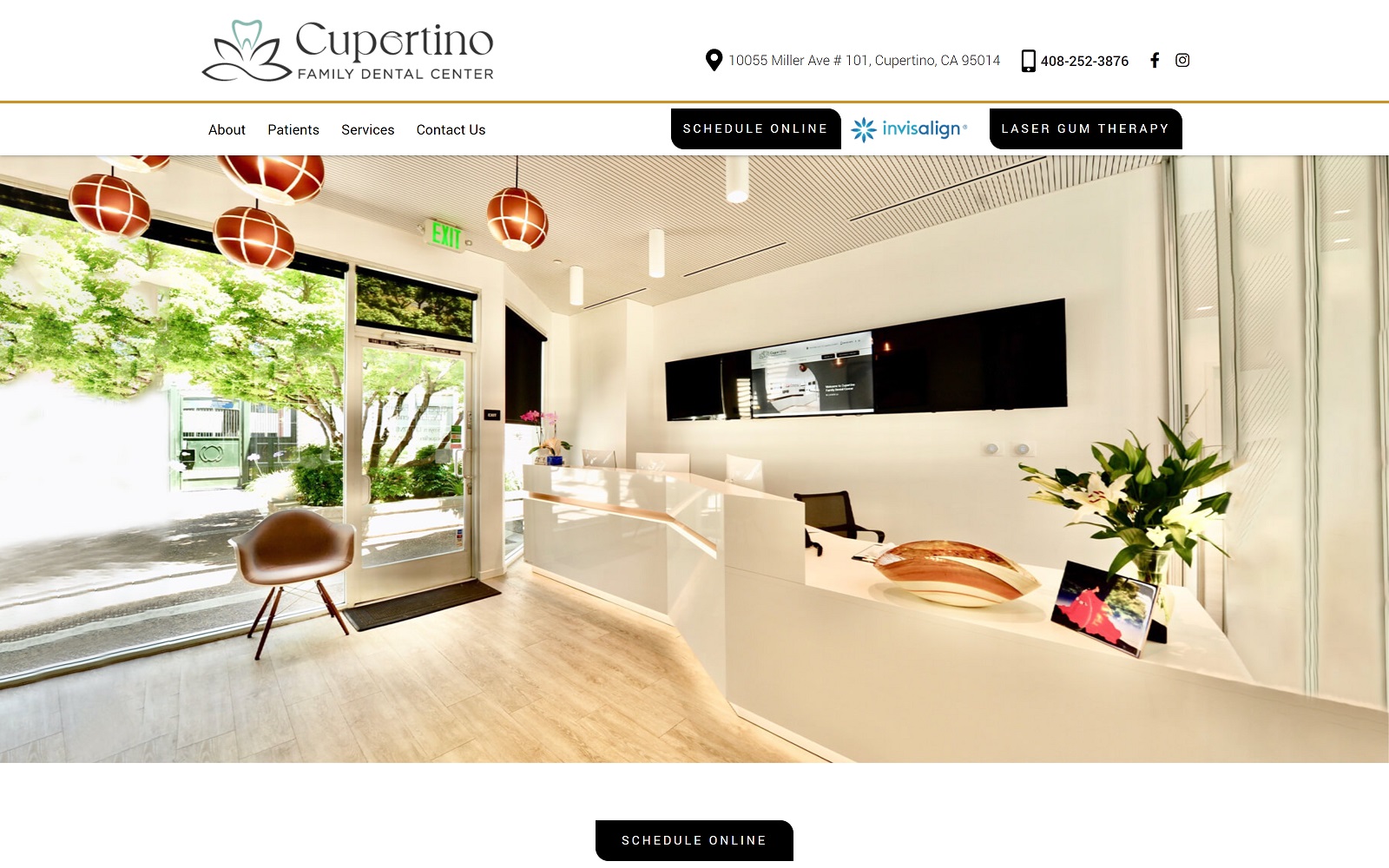 cupertinofamilydental.com screenshot