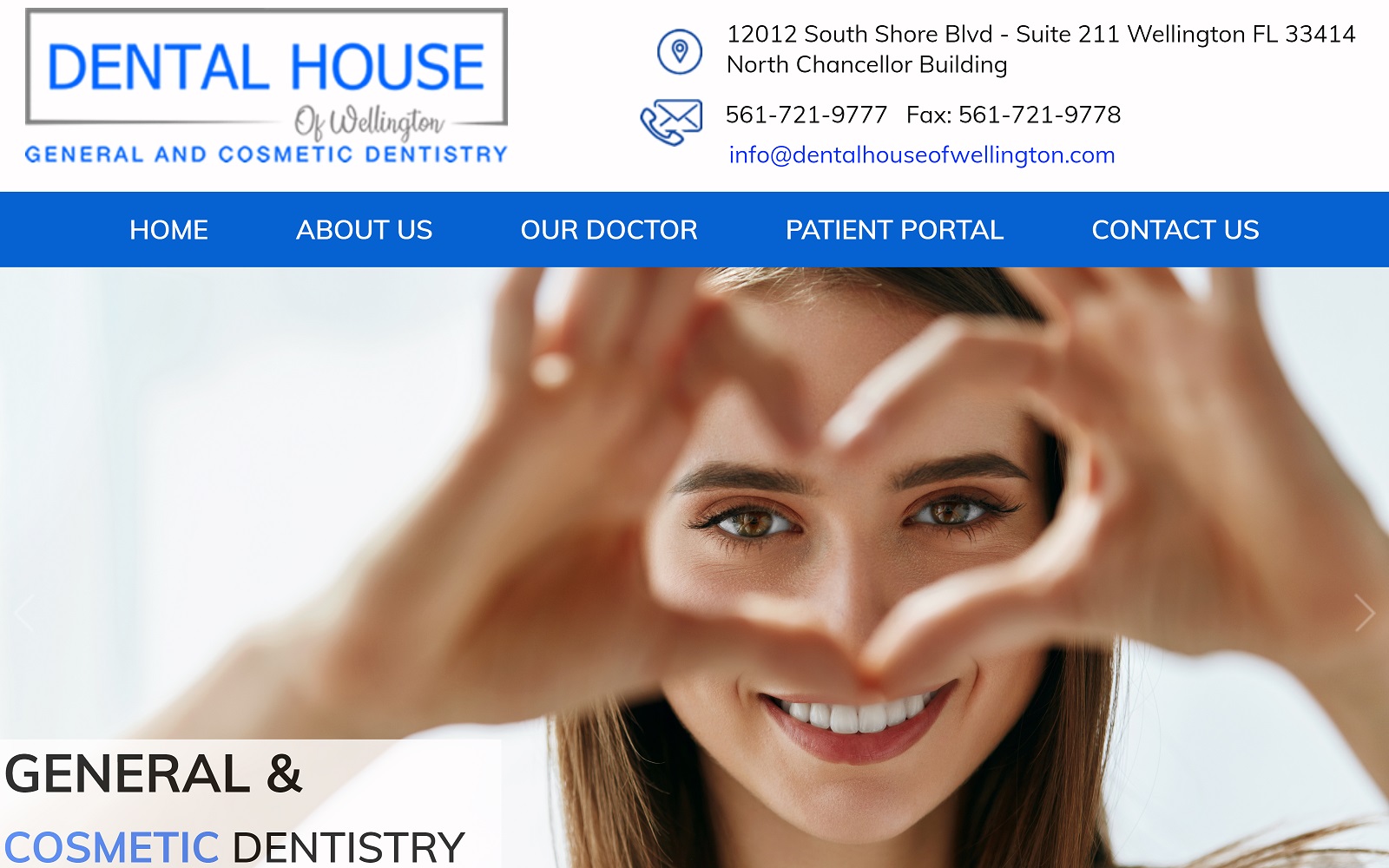 dentalhouseofwellington.com screenshot