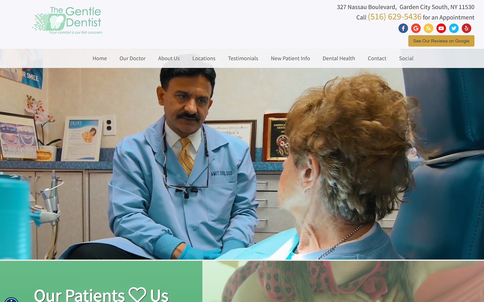 dentist-gardencity.com screenshot