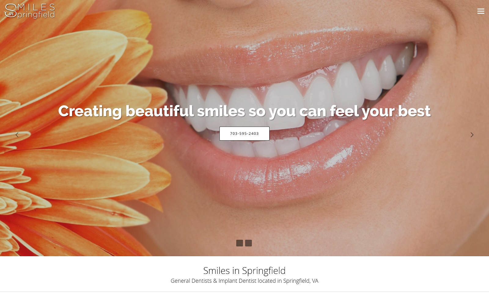 dentistinspringfieldva.com screenshot