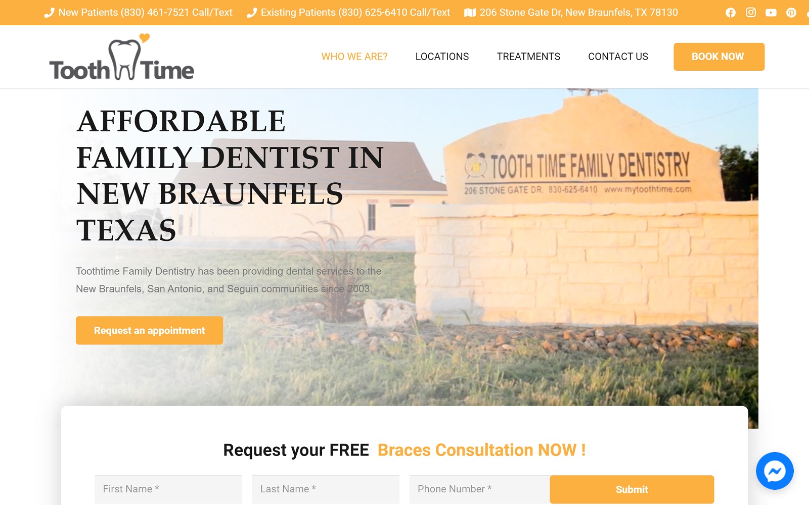 dentistnbtx.com screenshot