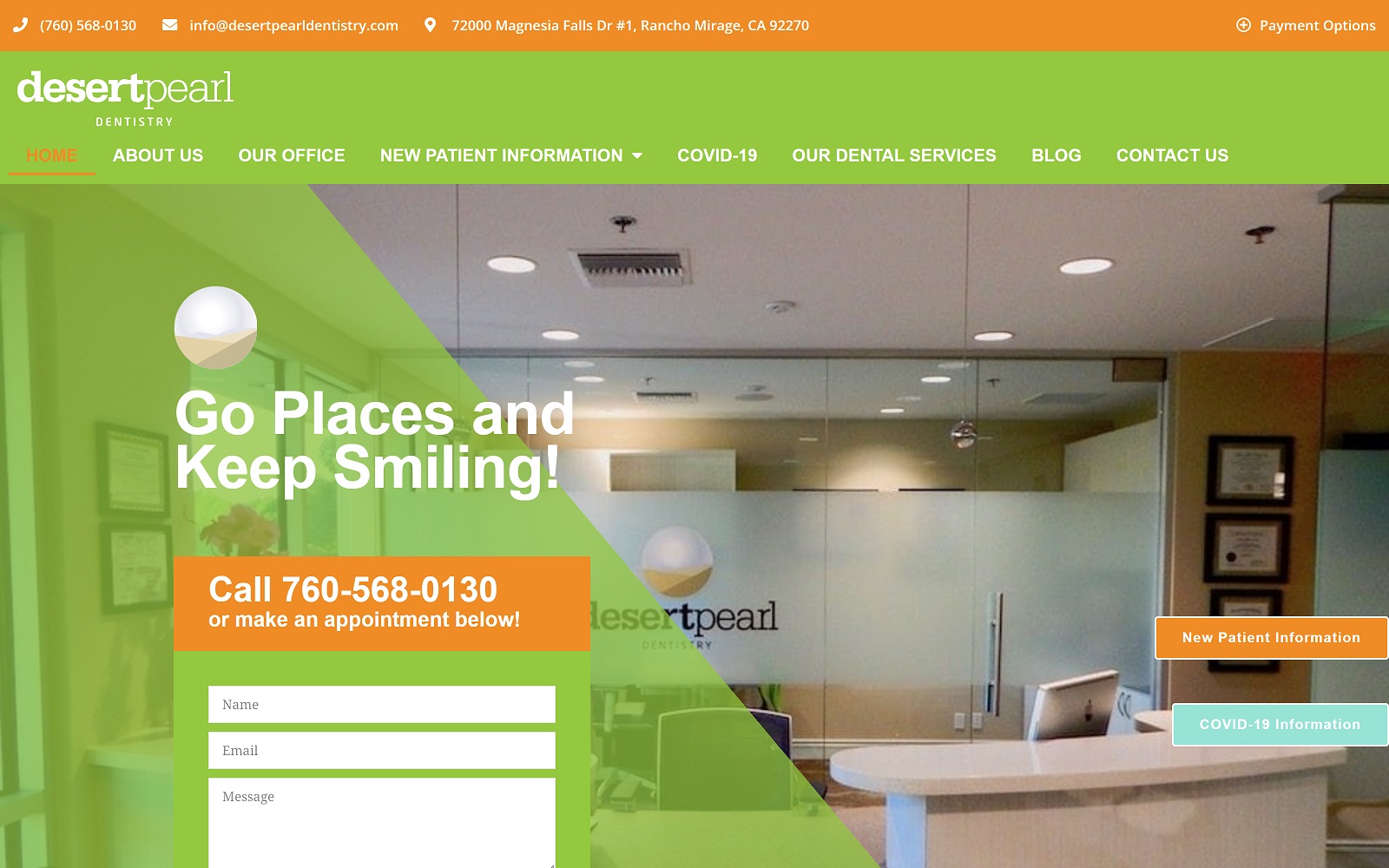 desertpearldentistry.com screenshot