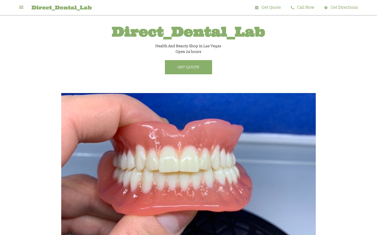 direct-dental-lab.business.site screenshot