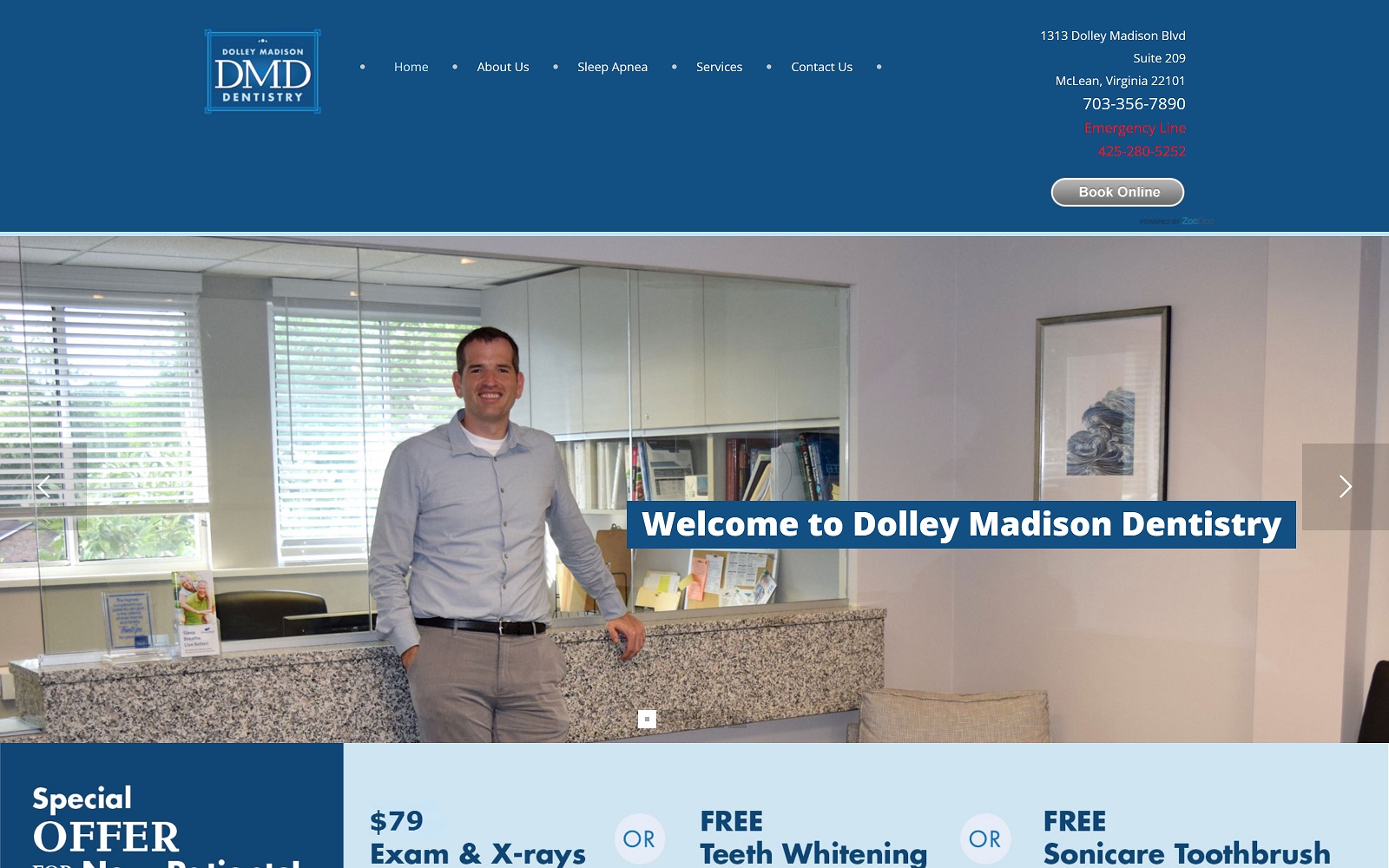 dolleymadisondentistry.com screenshot