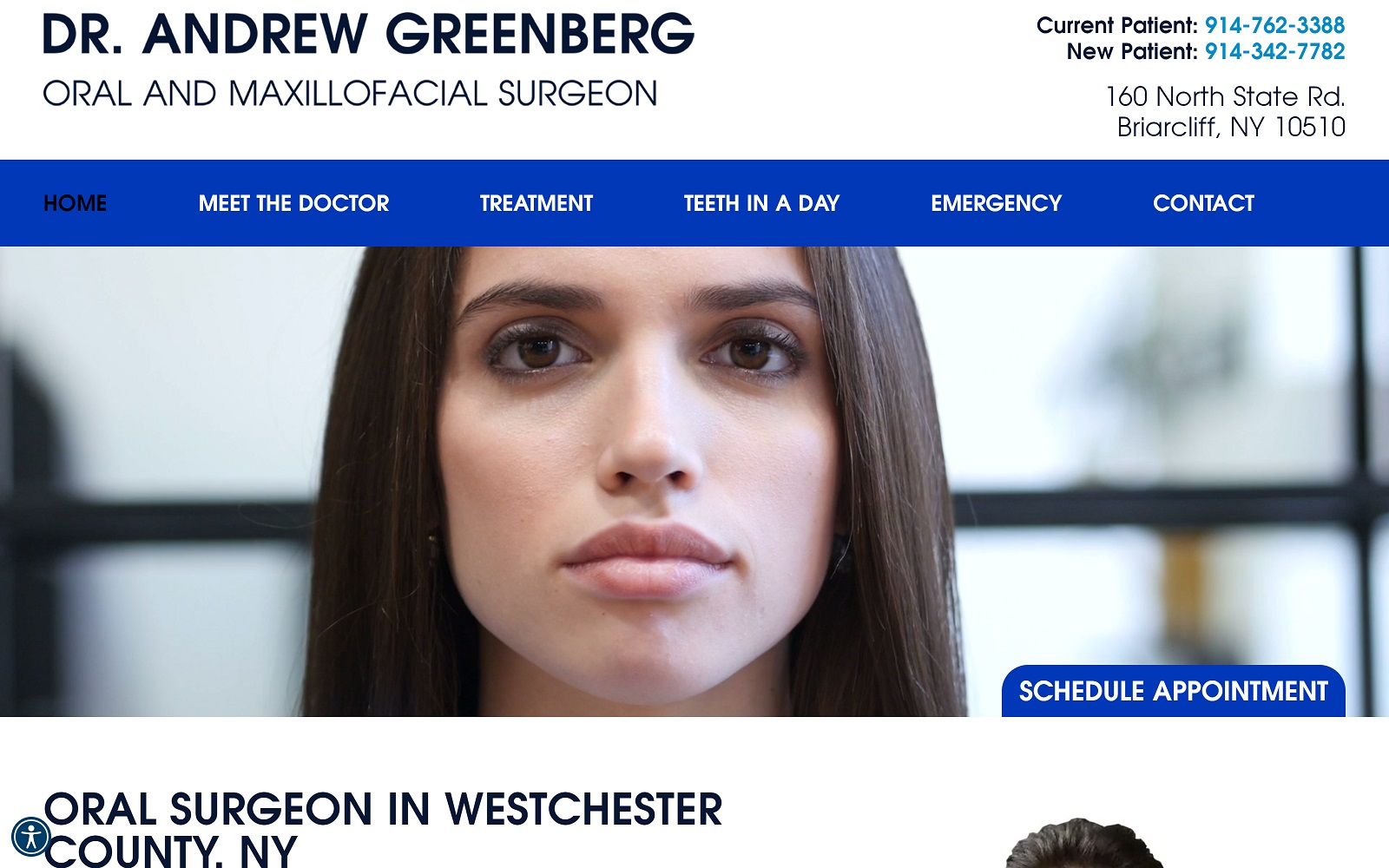drgreenbergoralsurgery.com screenshot