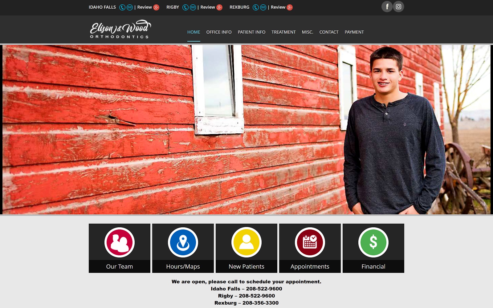 elisonwoodortho.com screenshot