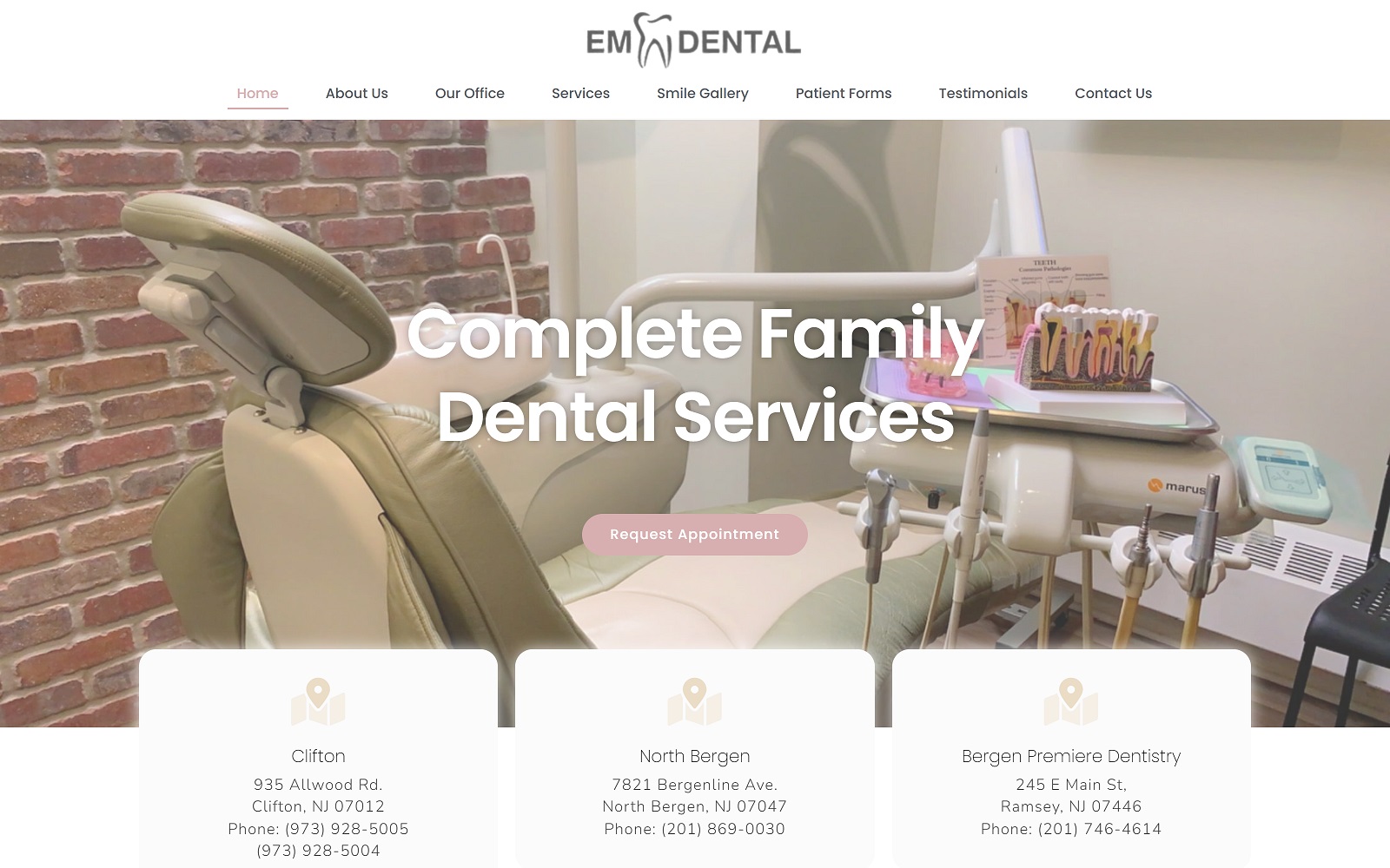 em-dental.com screenshot