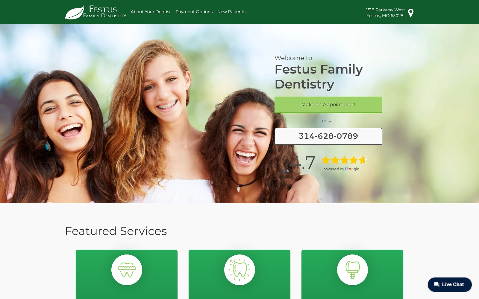festusdental.com screenshot