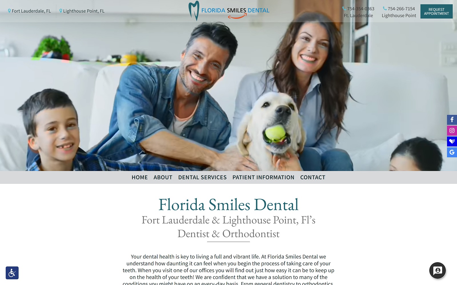 floridasmilesdental.com screenshot