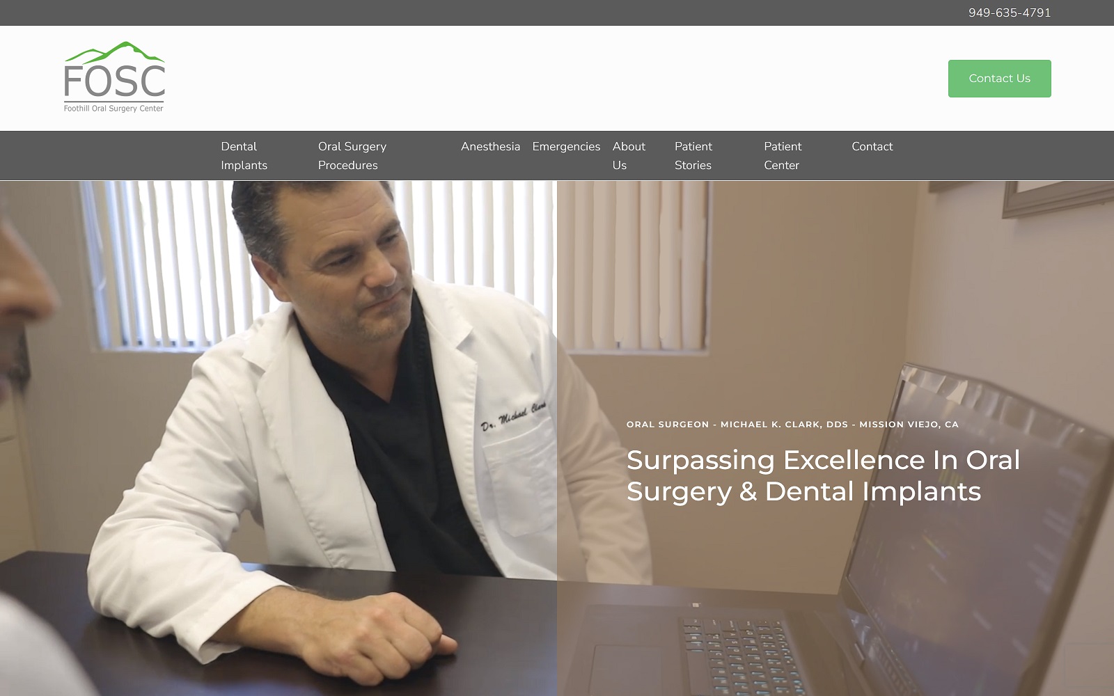 foothilloralsurgery.com screenshot