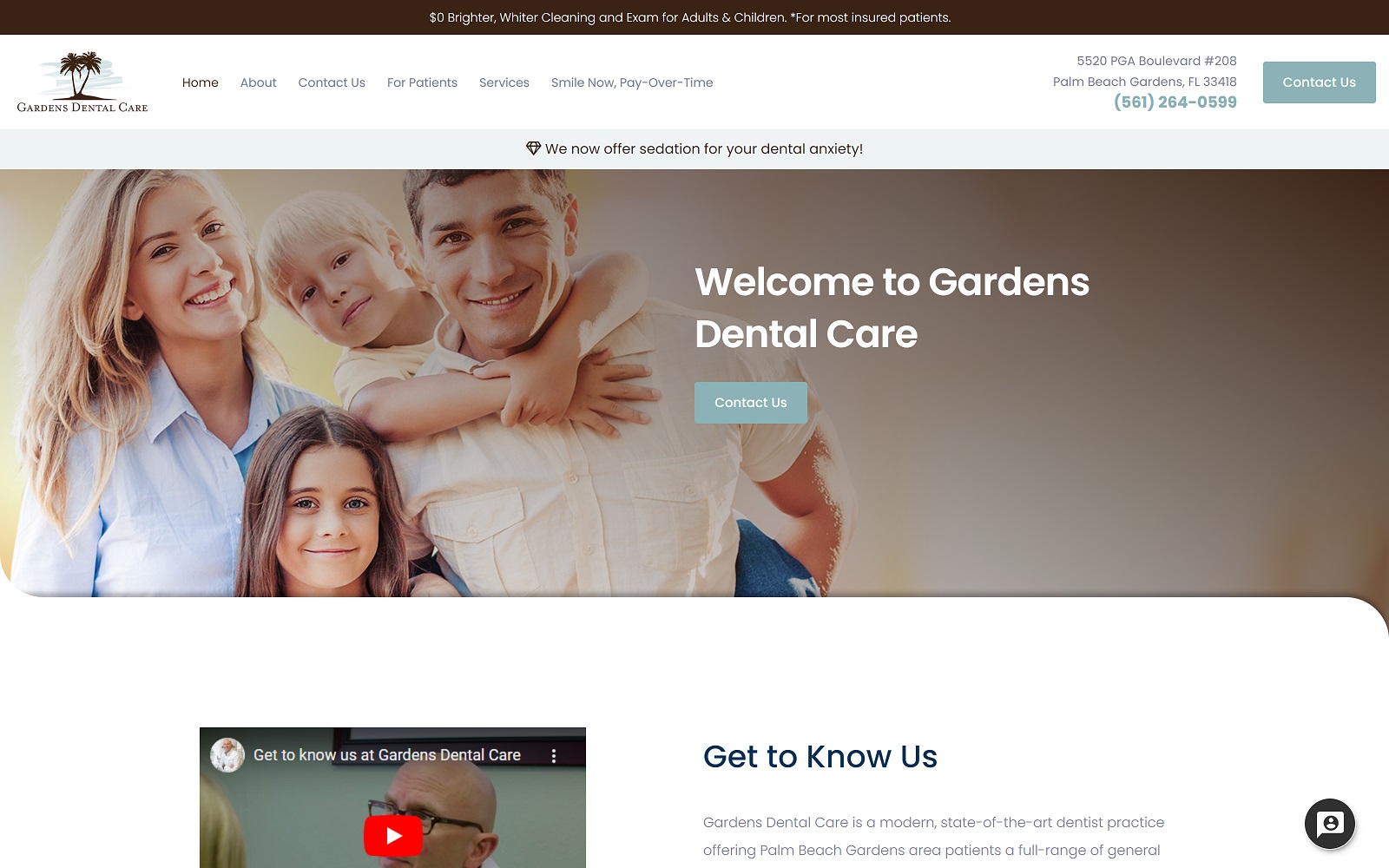 gardensdentalcare.com screenshot