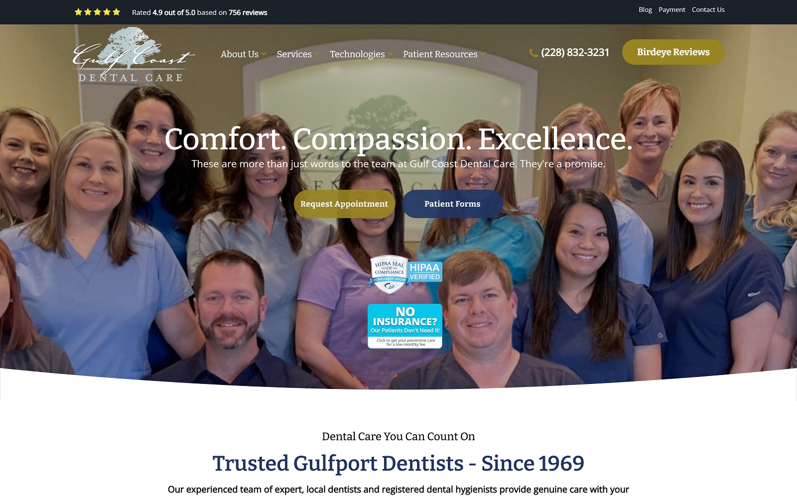 gcdentalcare.com screenshot