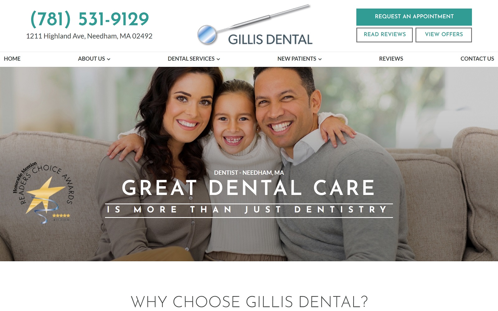 gillisdental.com screenshot