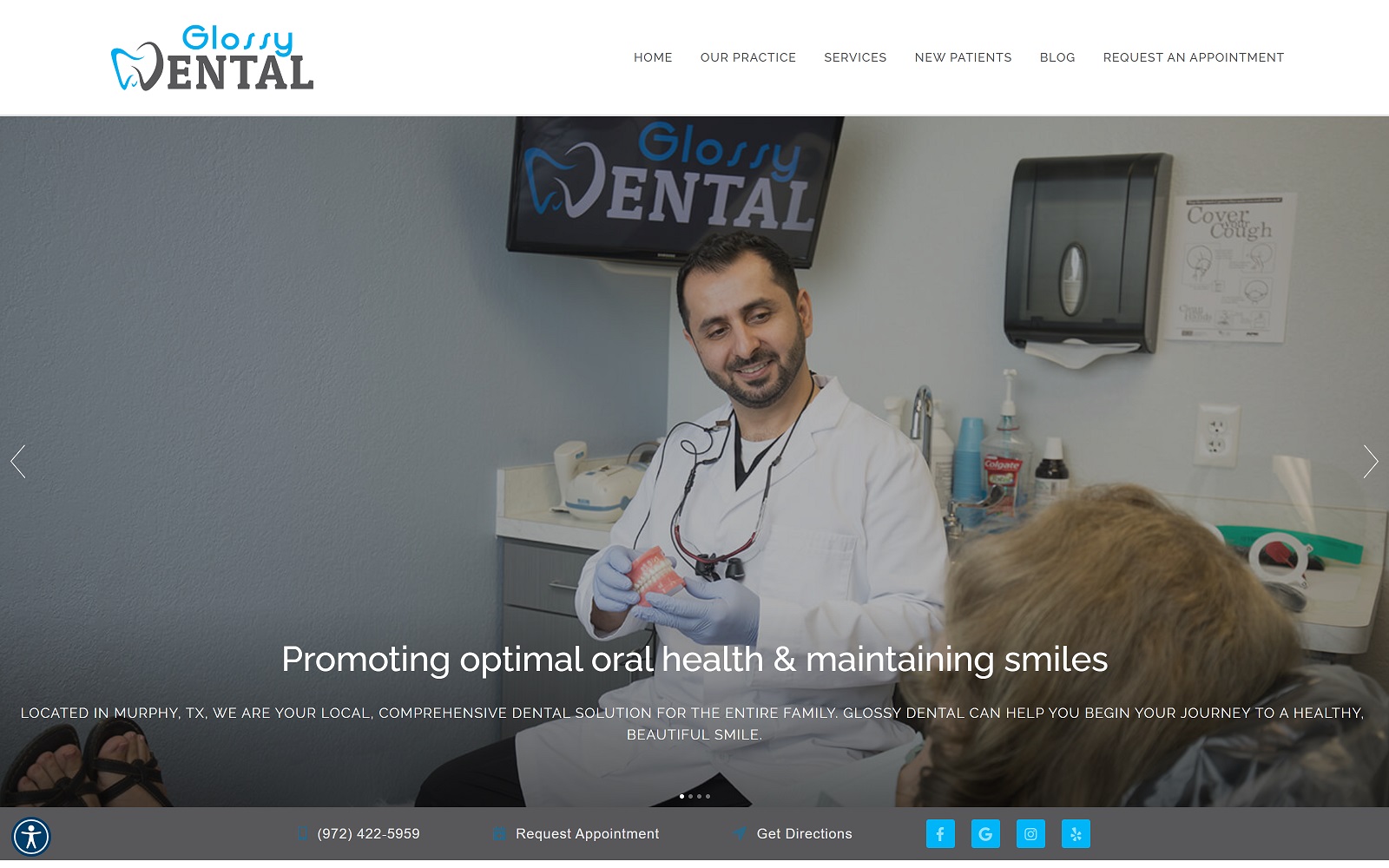 glossy-dental.com screenshot