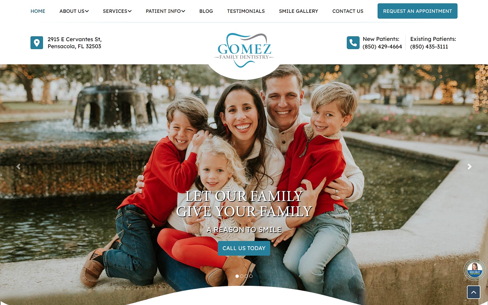 gomezfamilydentist.com screenshot