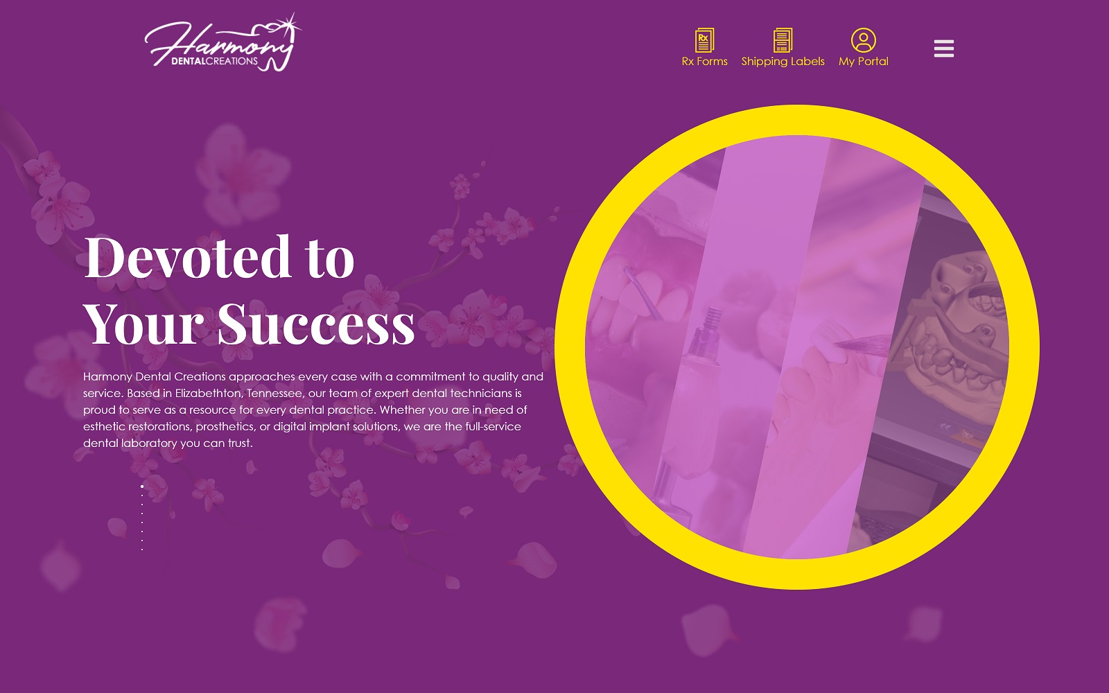 harmonydentalcreations.com screenshot