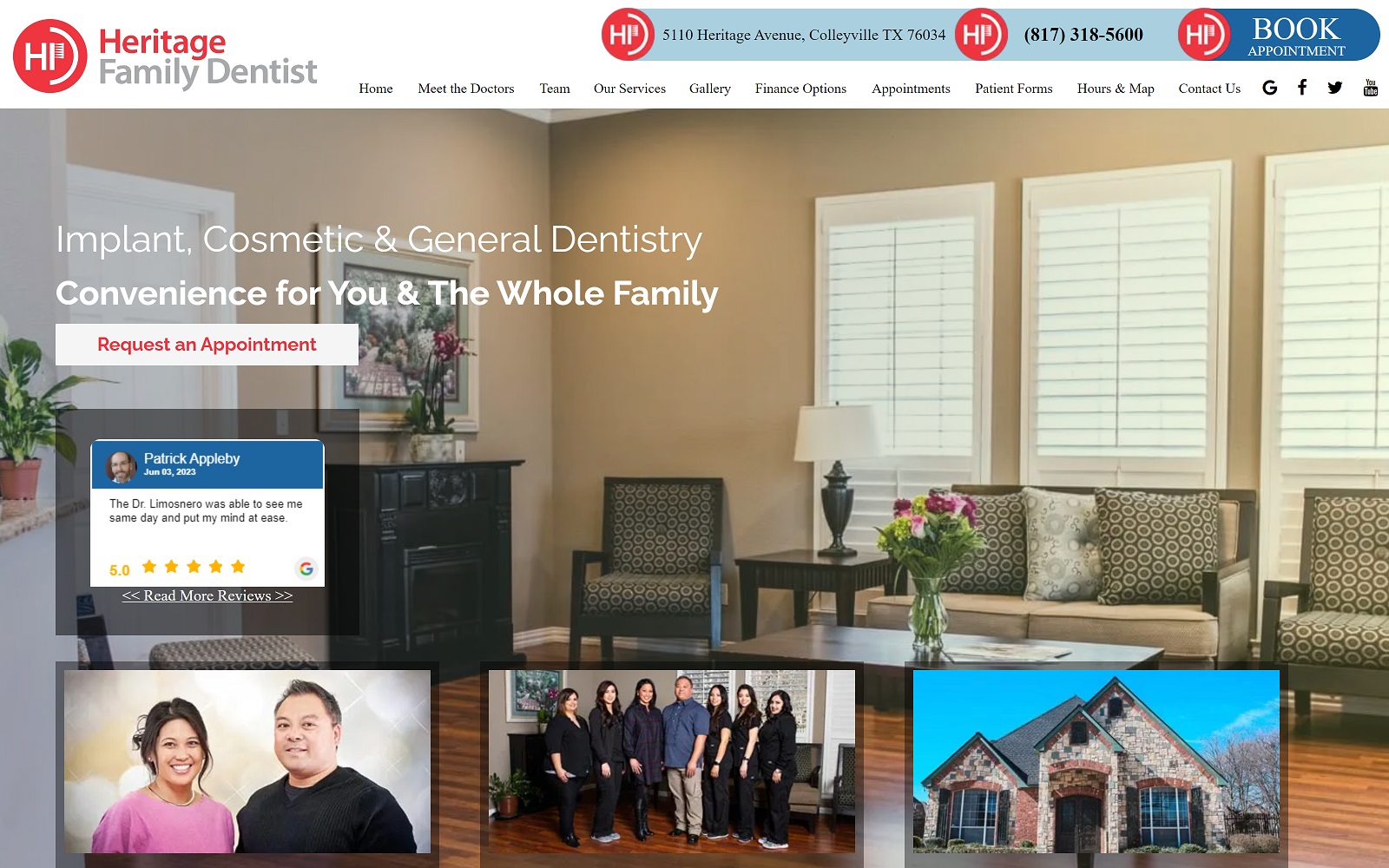 heritagefamilydentist.com screenshot