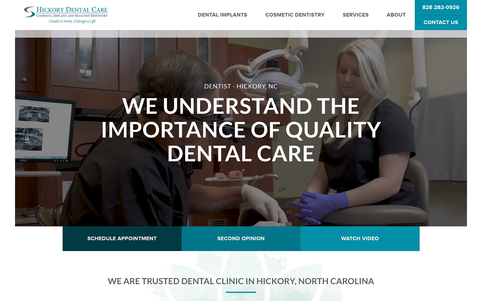 hickorydental.com screenshot