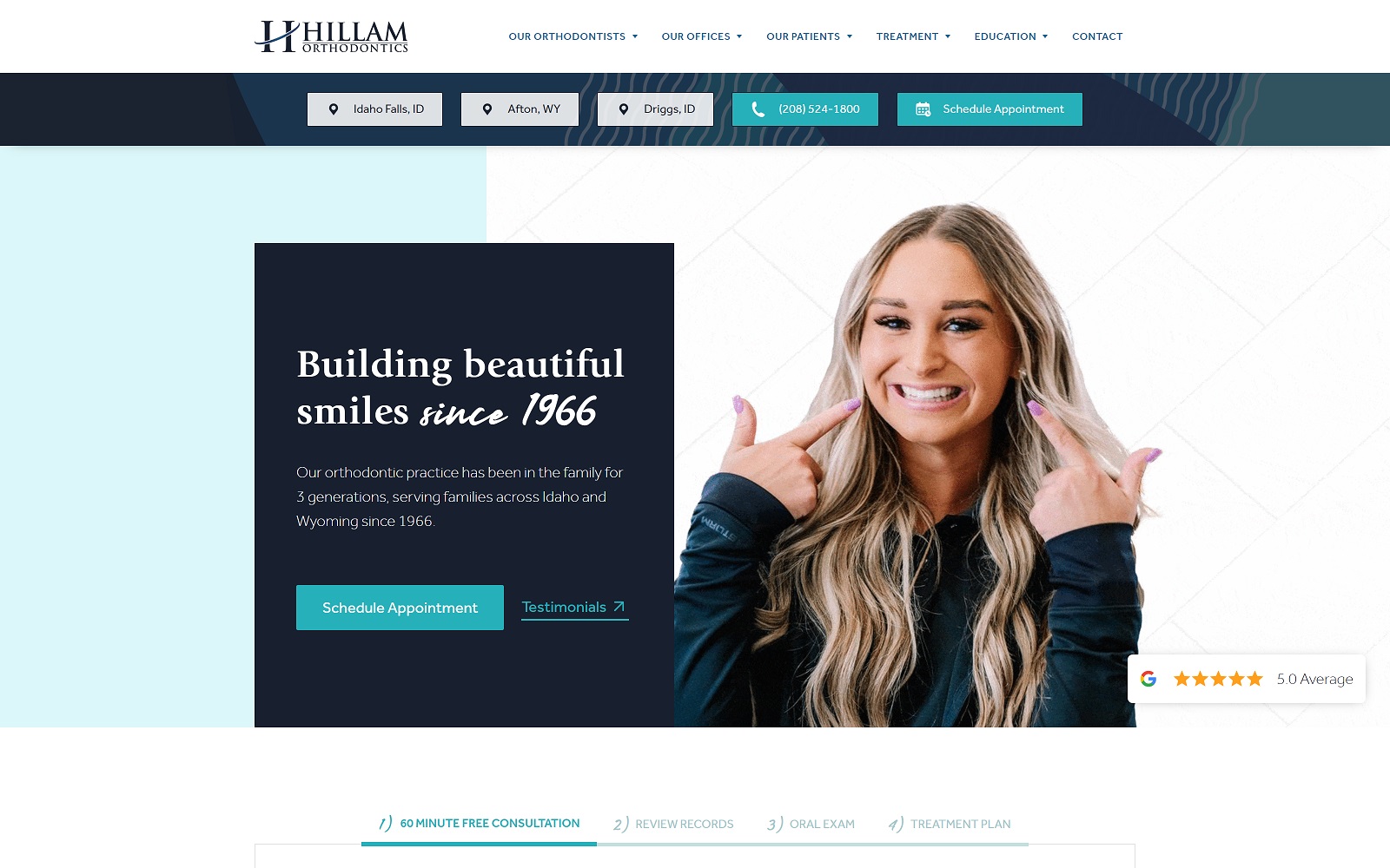 hillamorthodontics.com screenshot