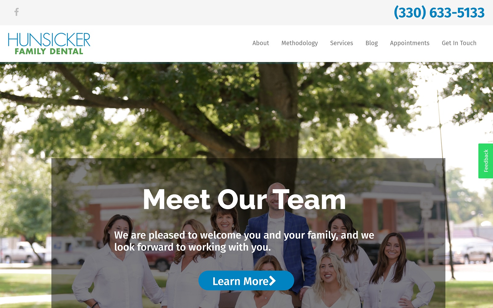 hunsickerfamilydental.com screenshot