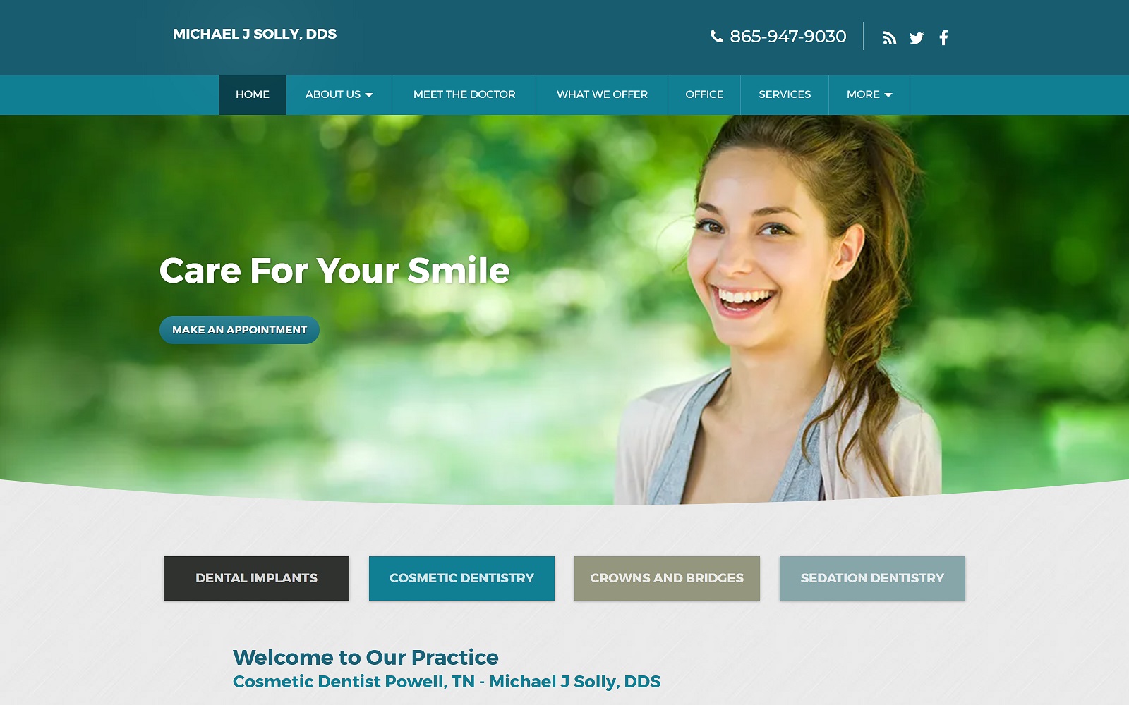 knoxvillesmilecenter.com screenshot