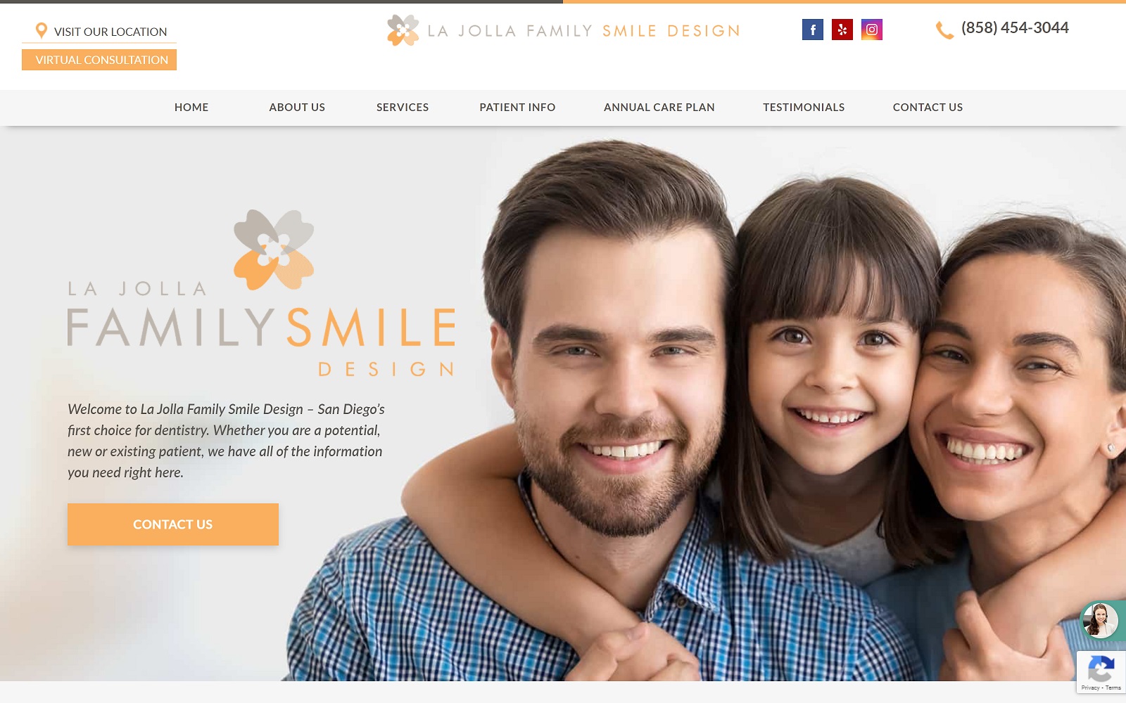 lajollafamilysmiledesign.com screenshot