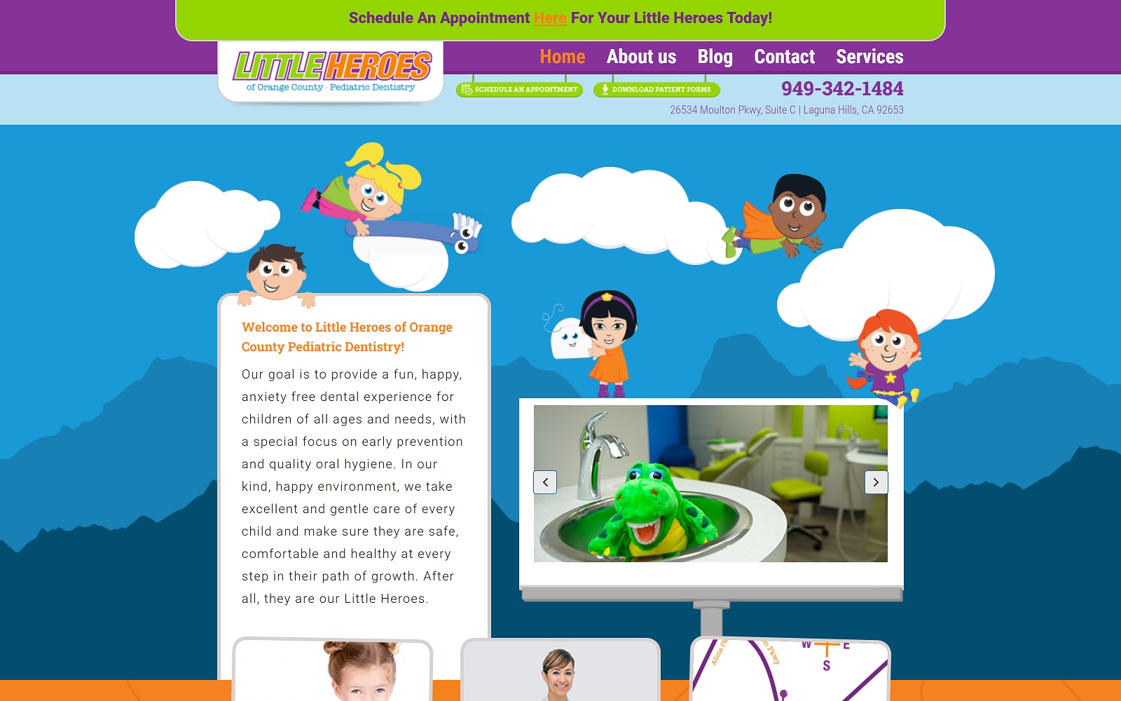 littleheroespediatric.com screenshot