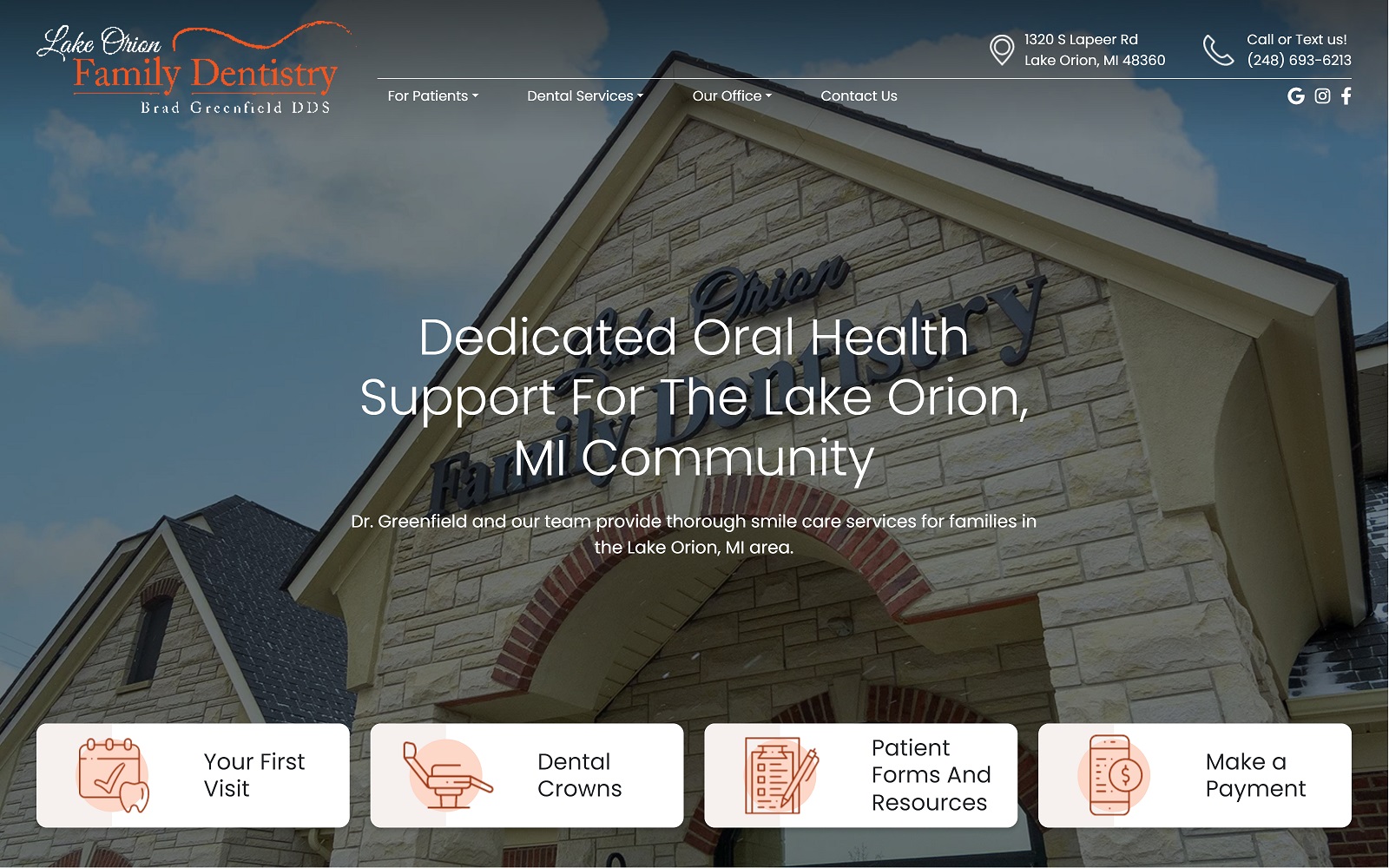 lkorionfamdent.com screenshot
