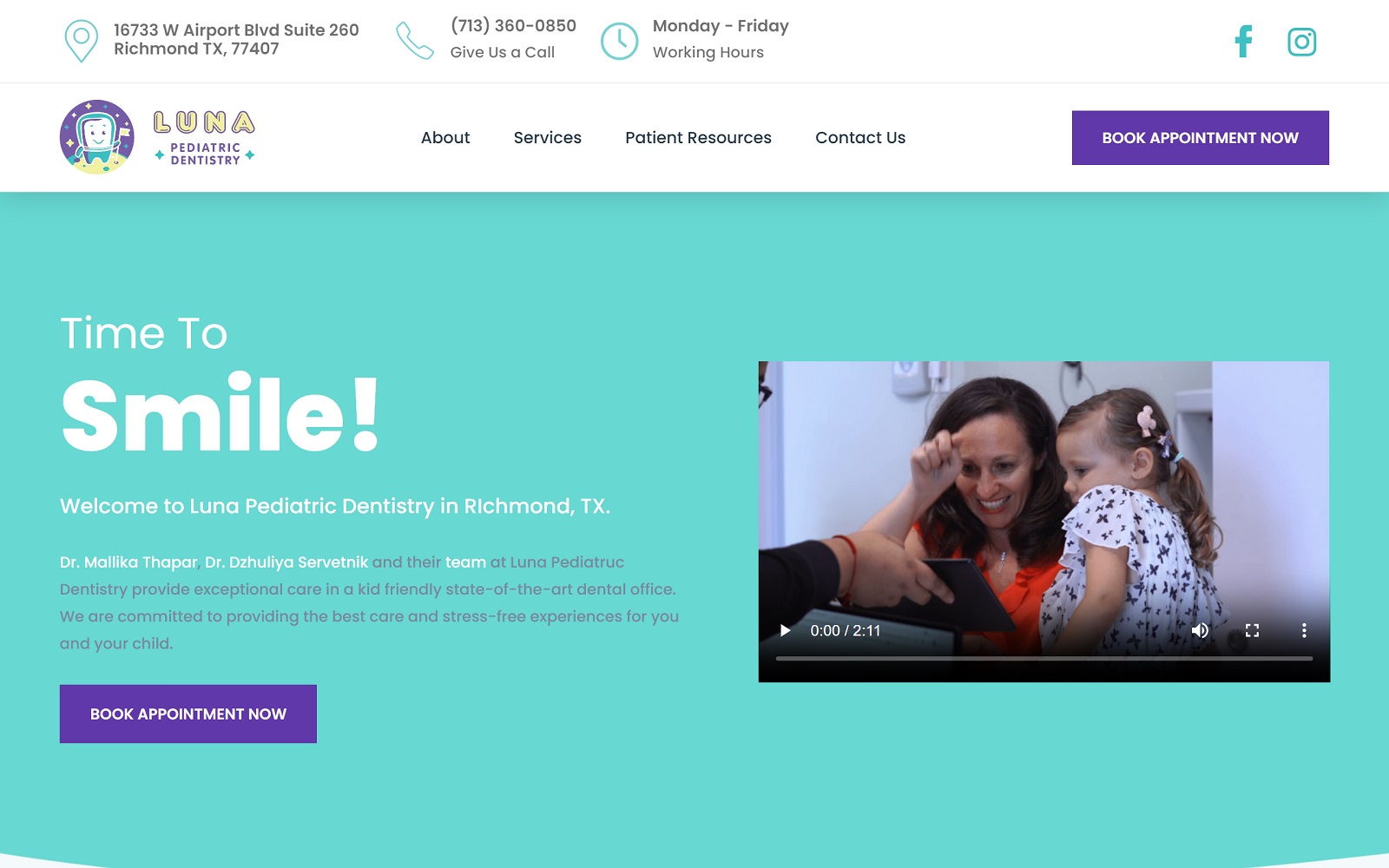 lunapediatricdentistry.com screenshot