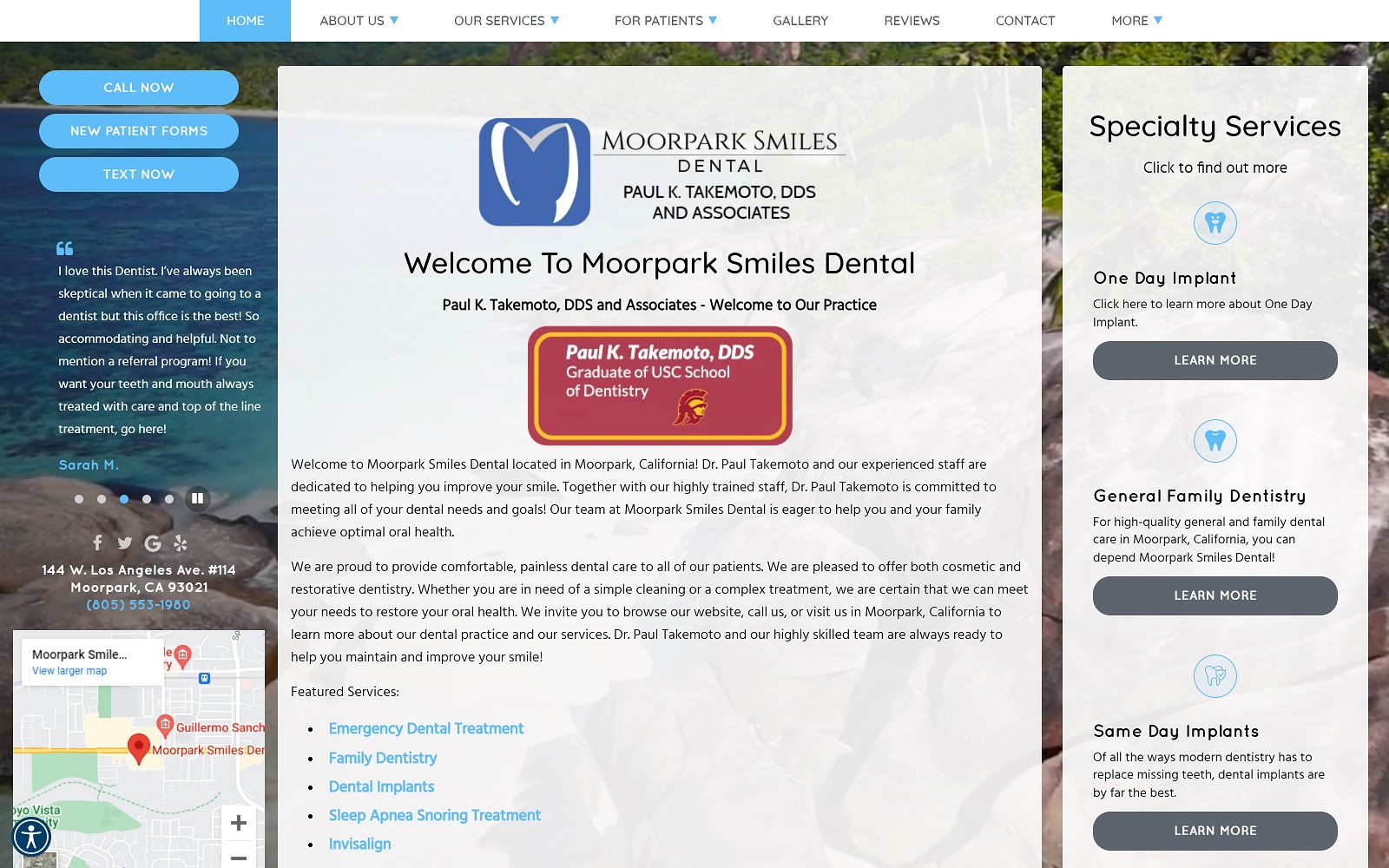 moorparksmilesdental.com screenshot