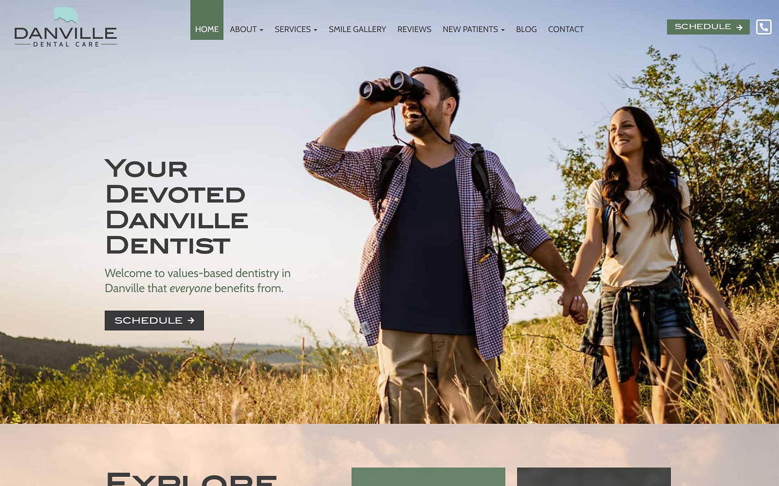 mydanvilledentist.com screenshot