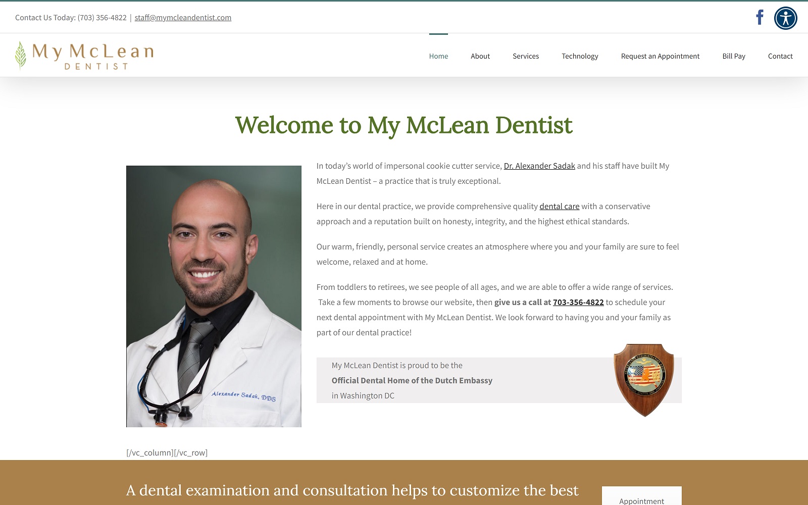 mymcleandentist.com screenshot