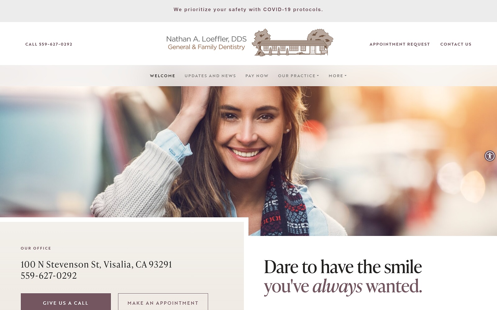 myvisaliadentist.com screenshot
