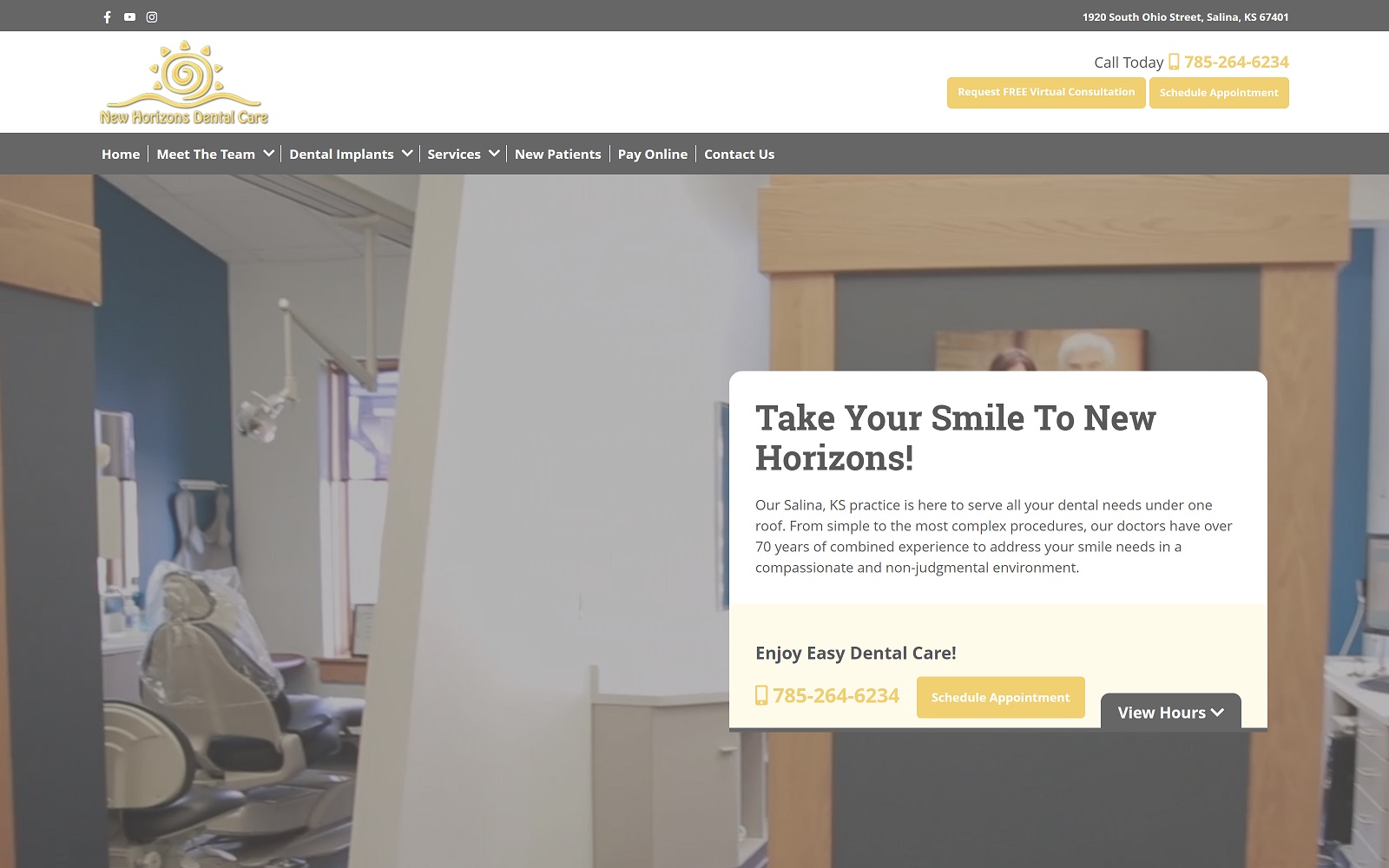 newhorizonsdentalcare.com screenshot