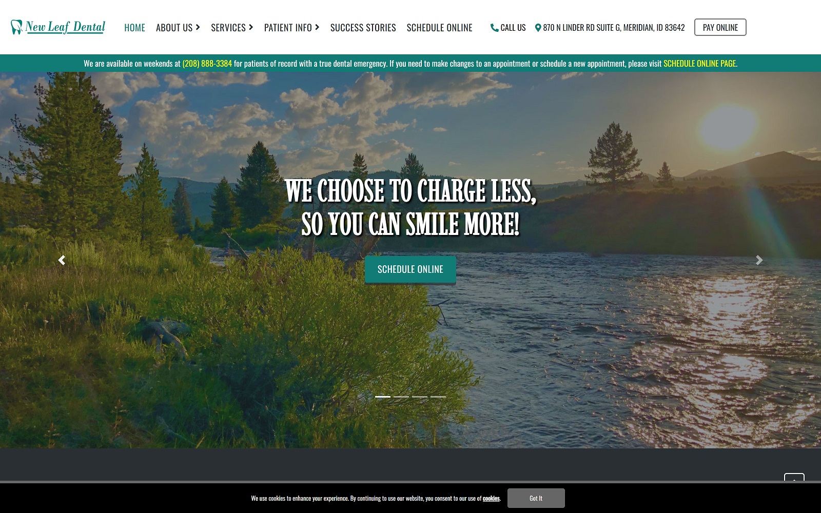 newleafdentalidaho.com screenshot