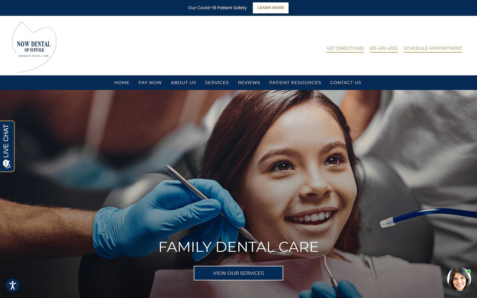 nowdentalofsuffolk.com screenshot