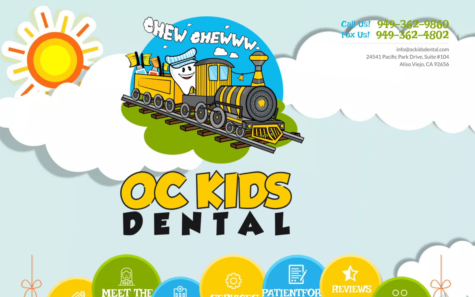ockidsdental.com screenshot