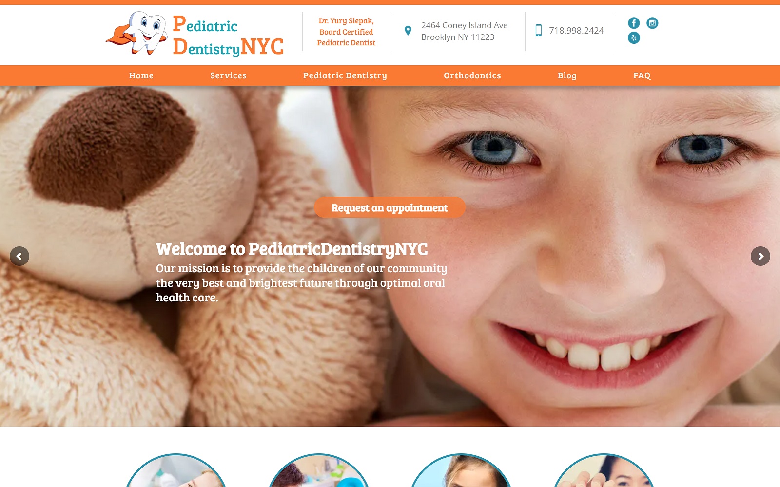 pediatricdentistrynyc.com screenshot
